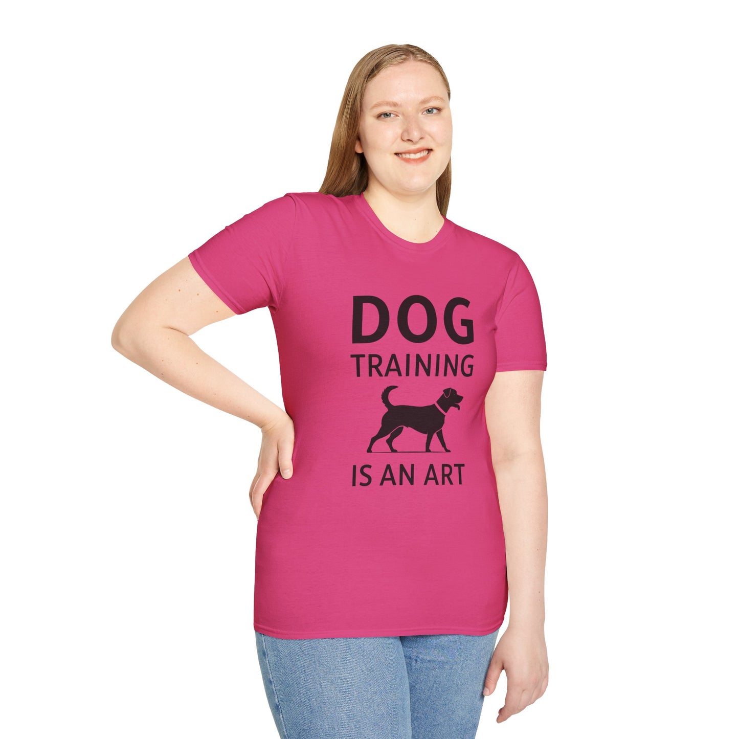 Dog Training is an Art Unisex Softstyle T-Shirt, Dog Lover Gift, Pet Training Apparel, Dog Owner Tee, Casual Wear, Gift for Dog Trainers