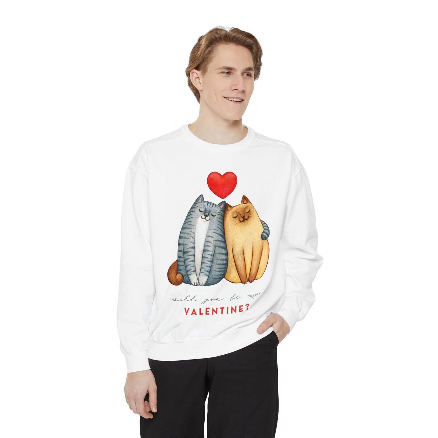 Love Cats Unisex Sweatshirt - Perfect for Valentine's Day