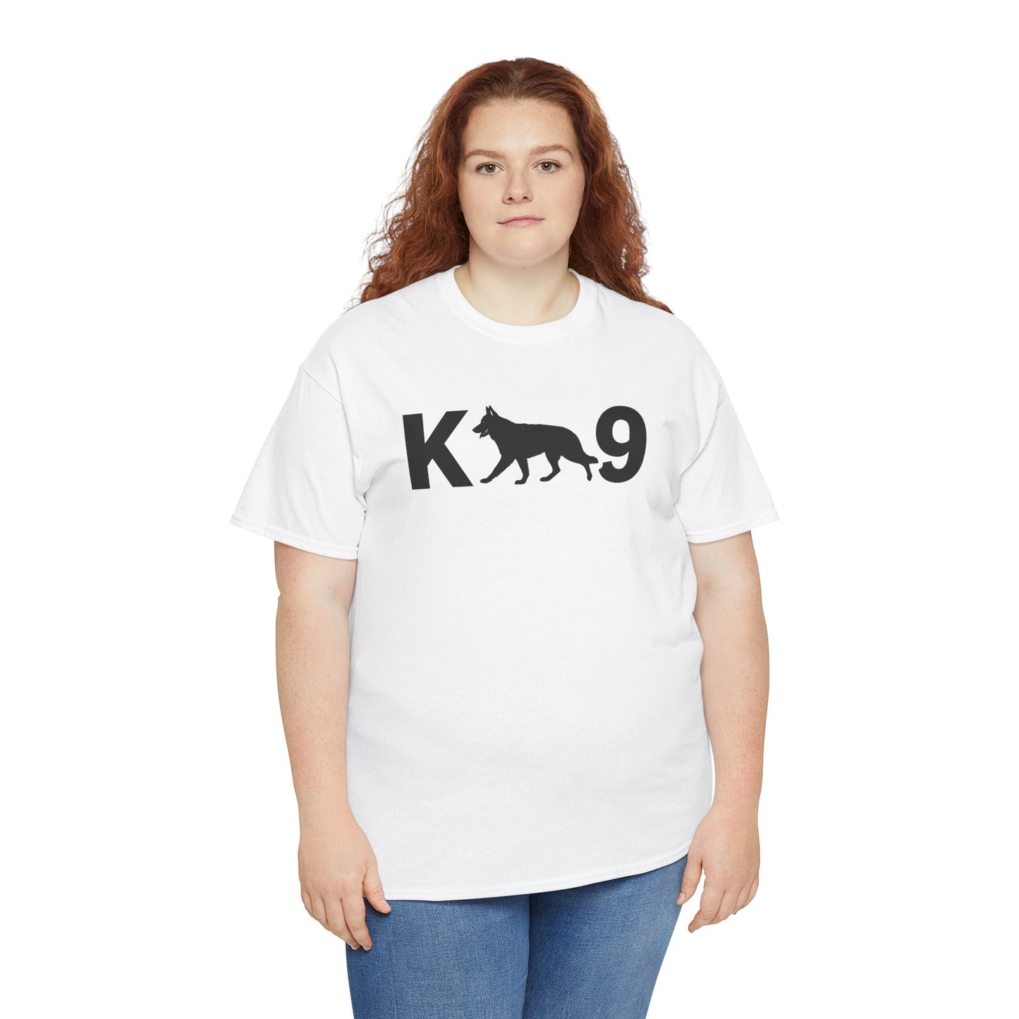 Black German Shepherd K9 Unisex Heavy Cotton Tee - Perfect for Dog Lovers, Pet Owners