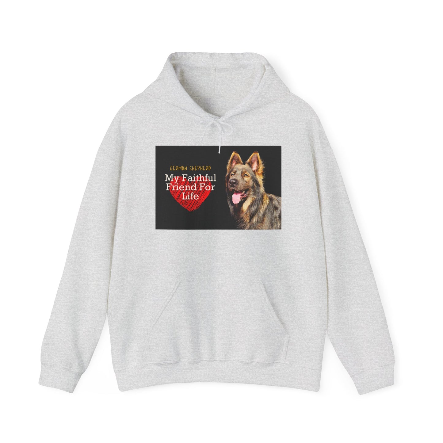 Unisex Dog Lover Hoodie With Old-fashioned German Shepherd and Quote My Faithful Friend For Life