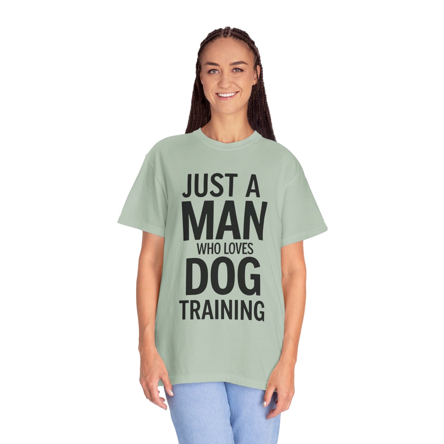 Dog Training Enthusiast T-Shirt - Just a Man Who Loves Dog Training, Pet Lover Gift, Casual Comfort Wear, Dog Owner Apparel, Gift for Dog Lovers