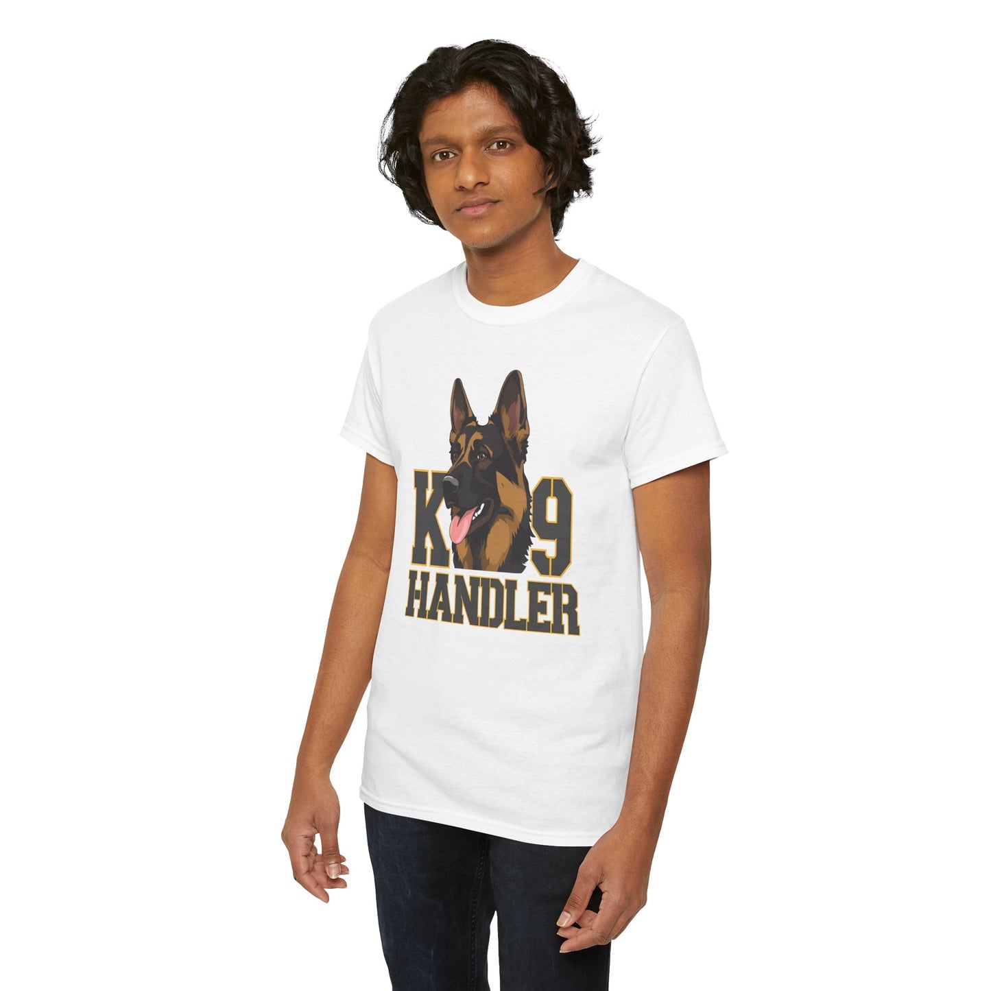 German Shepherd K9 Handler Tee, Perfect for Dog Lovers, Gift for Pet Owners, Unisex Cotton T-Shirt