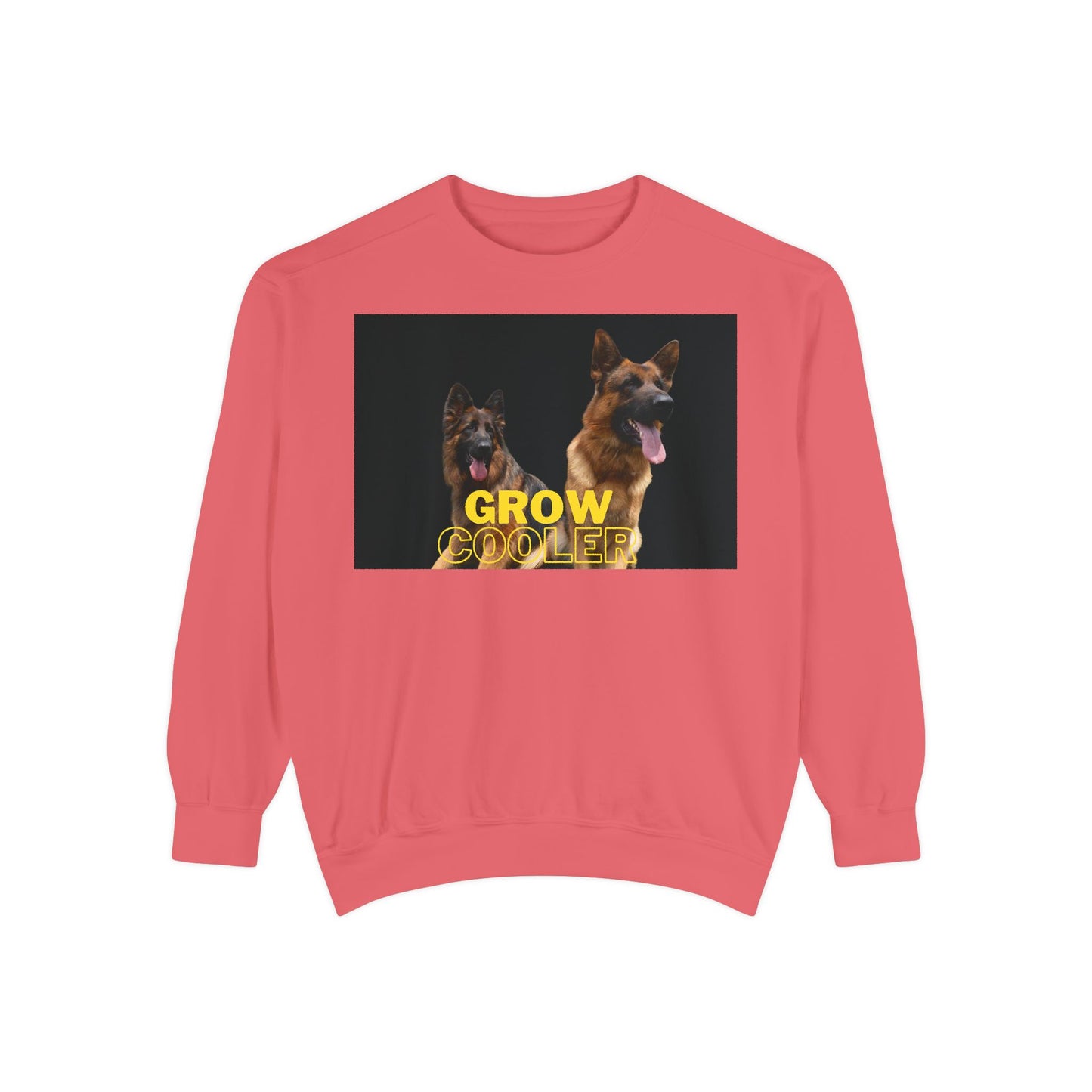 Unisex Dog Lover Sweatshirt With Two German Shepherds and Caption Grow Cooler