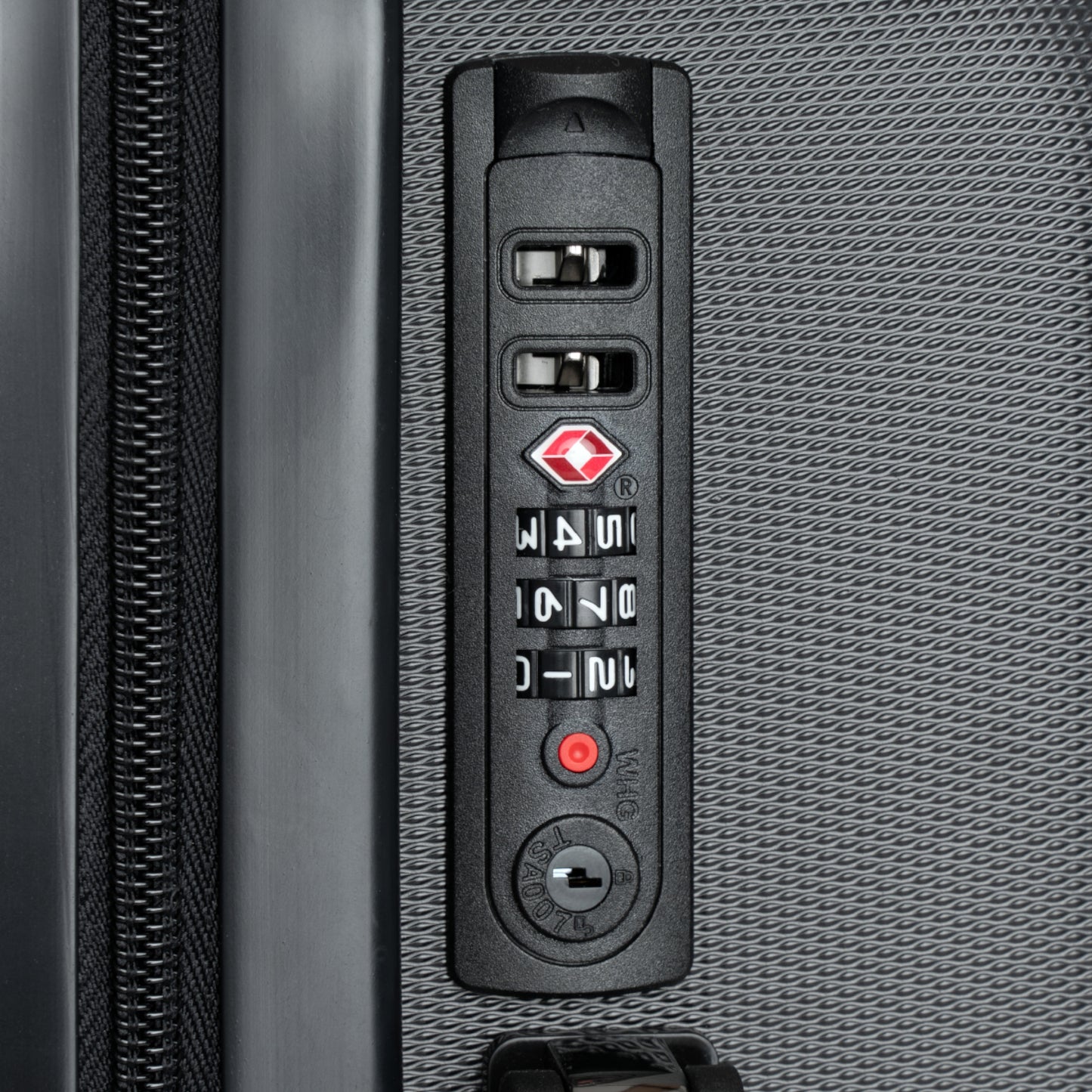 Travel Suitcase Featuring Graphic of German Shepherd Wearing Headphones Enjoying Music