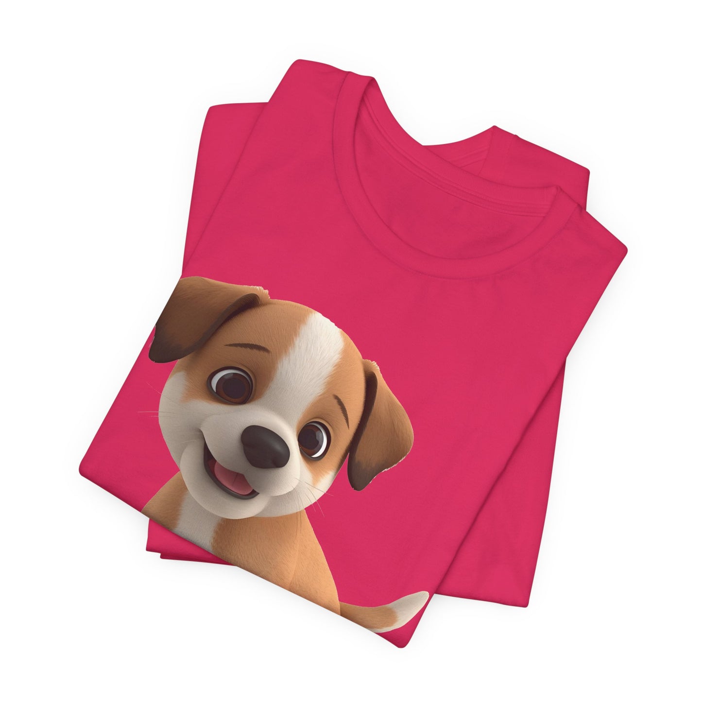 Cute Dog 3D Graphic Tee, Fun Animal Shirt, Dog Lover Gift, Playful Fashion Statement