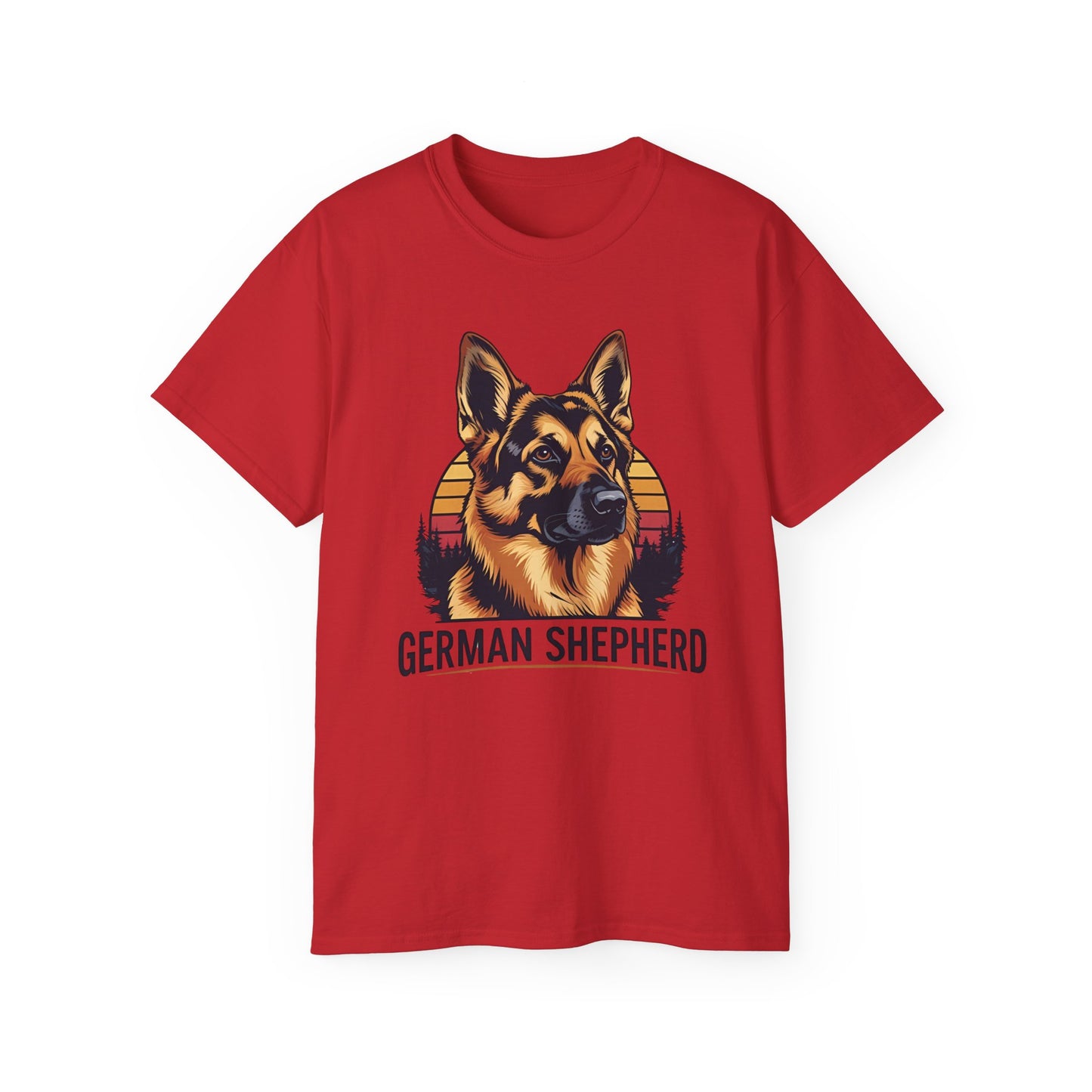 German Shepherd Ultra Cotton Tee, Dog Lover Gift, Retro Design, Pet Owner Shirt, Animal Apparel, Birthday Gift, Casual Wear