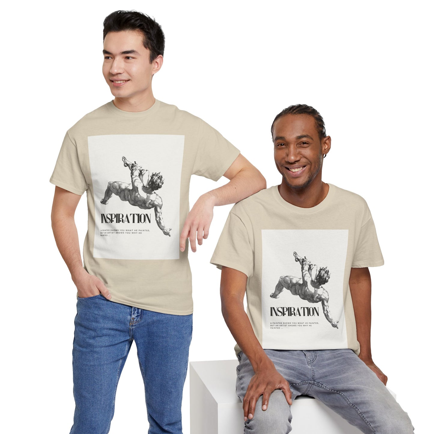 Inspiration Unisex Heavy Cotton Tee, Motivational Shirt, Gift for Artists, Casual Wear, Quote T-Shirt, Birthday Gift
