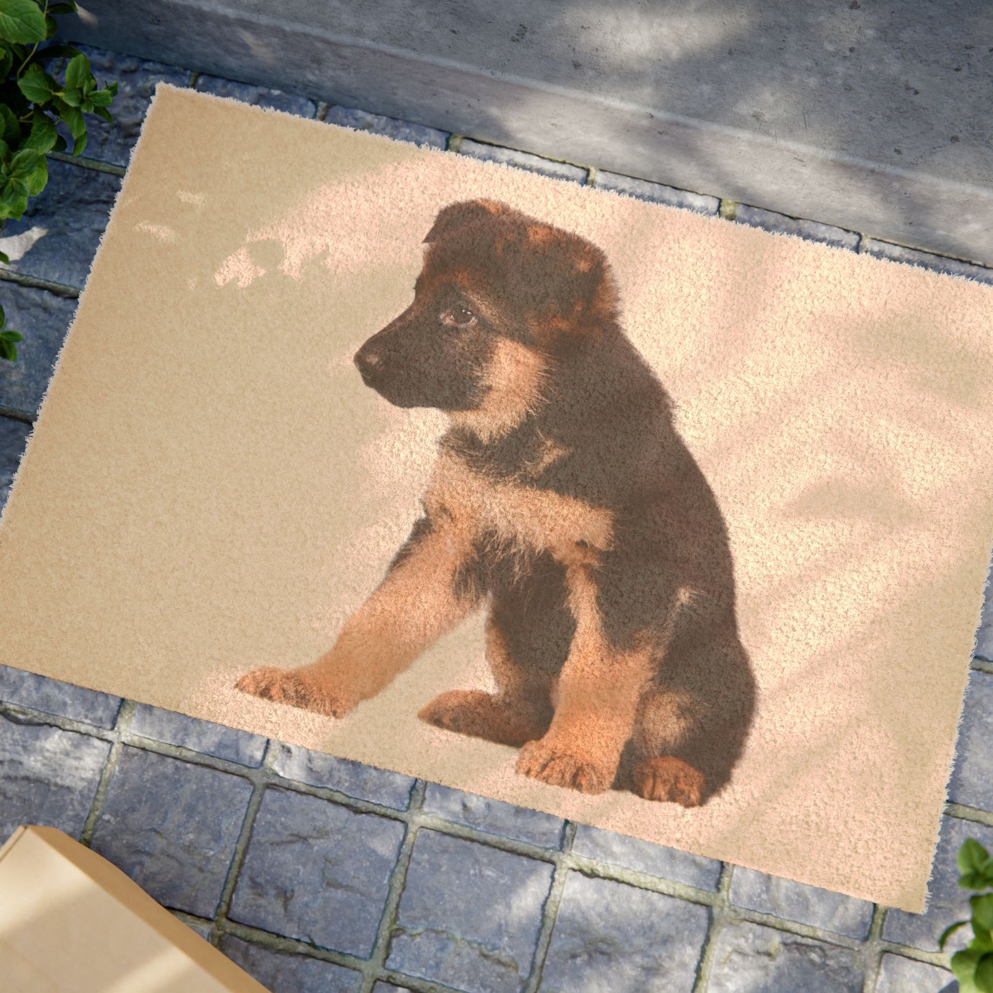 Cute German Shepherd Puppy Doormat - Welcome Mat for Dog Lovers