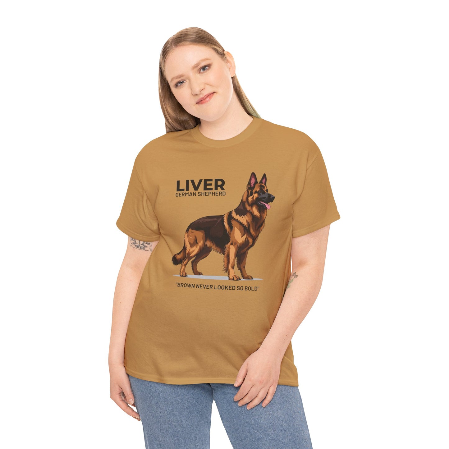 Liver German Shepherd Lover Tee - Brown Never Looked So Bold | Dog Owner Gift, Pet Parent Shirt, Animal Lover Apparel