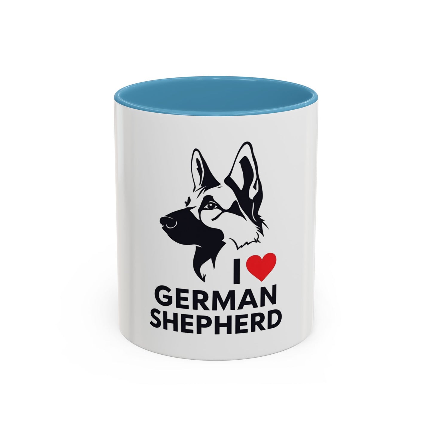 I Love German Shepherd Accent Coffee Mug - Perfect Gift for Dog Lovers, Pet Enthusiasts, Birthday, Home Decor