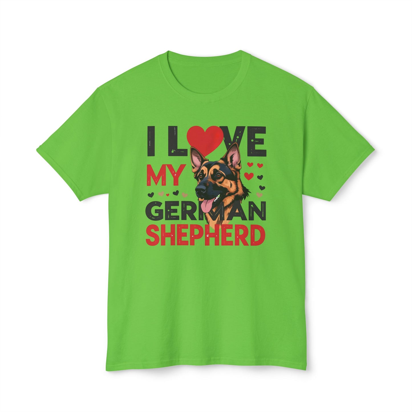 I Love My German Shepherd T-Shirt, Cute Dog Lover Gift, Pet Parent Apparel, Dog Adoption Celebration, Canine Lover's Tee