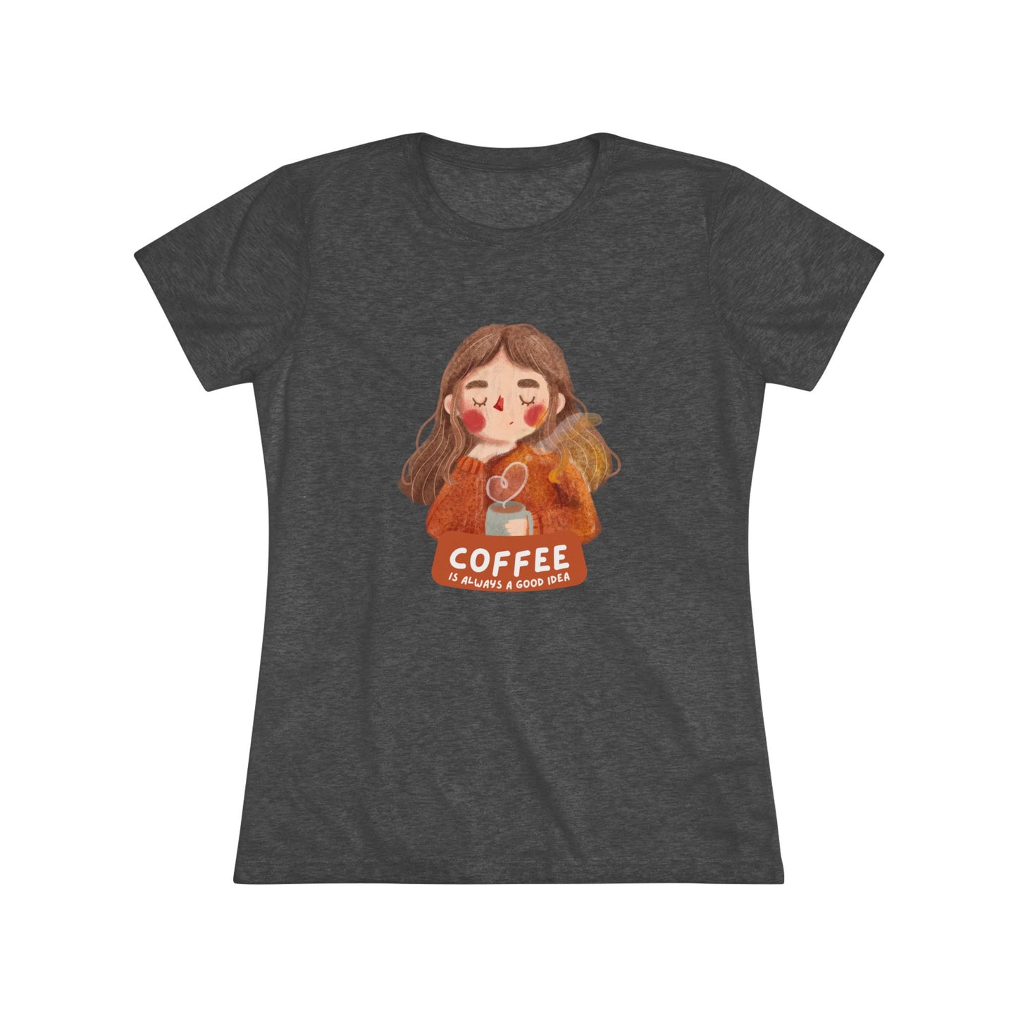 Coffee Lover Women's Triblend Tee, Cozy Coffee T-Shirt, Cute Graphic Tee, Casual Wear, Gift for Coffee Enthusiasts, Birthday Gift