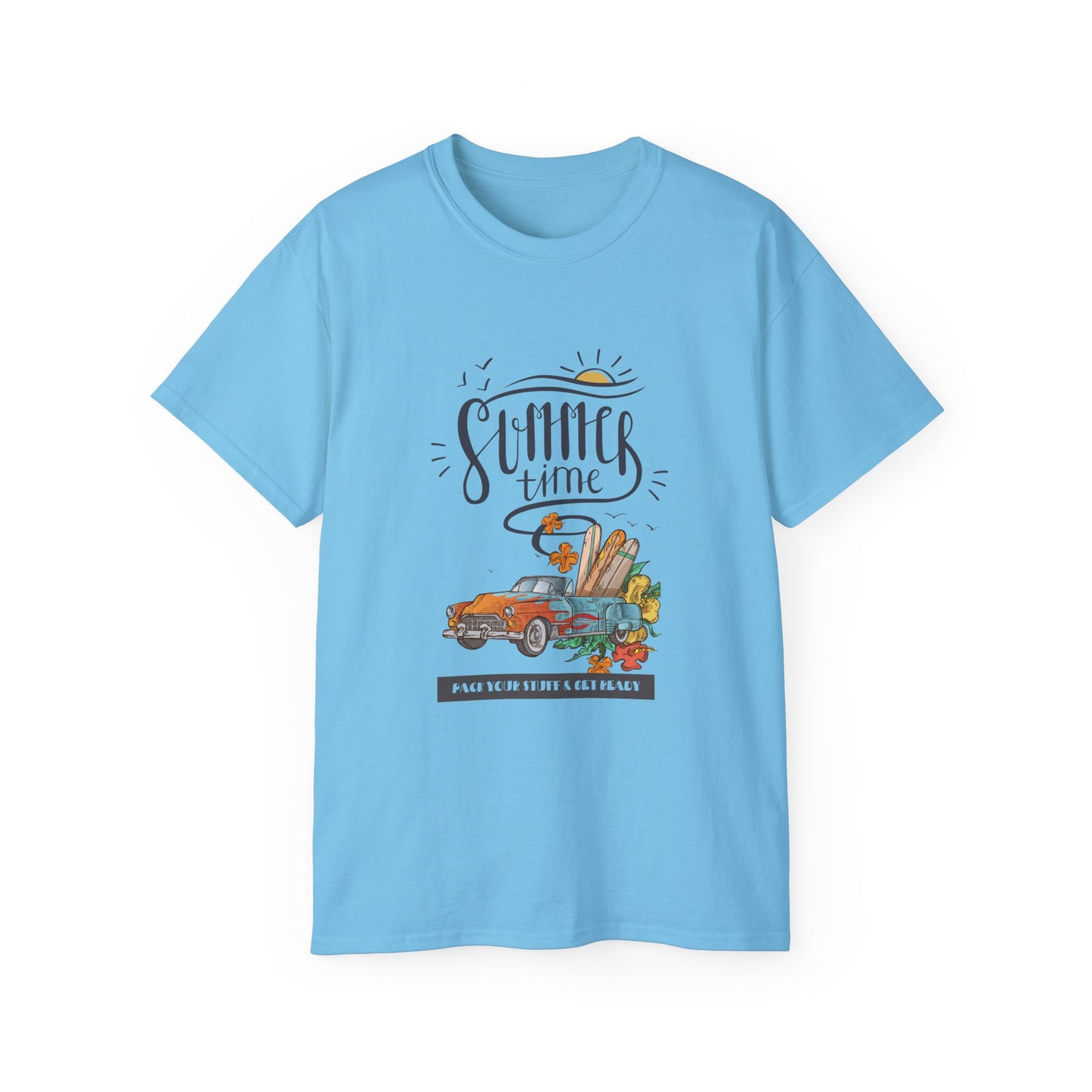 Summer Times Vintage Graphic Tee, Casual Summer Shirt, Beach Day Outfit, Gift for Travel Lovers, Unisex Cotton T-Shirt