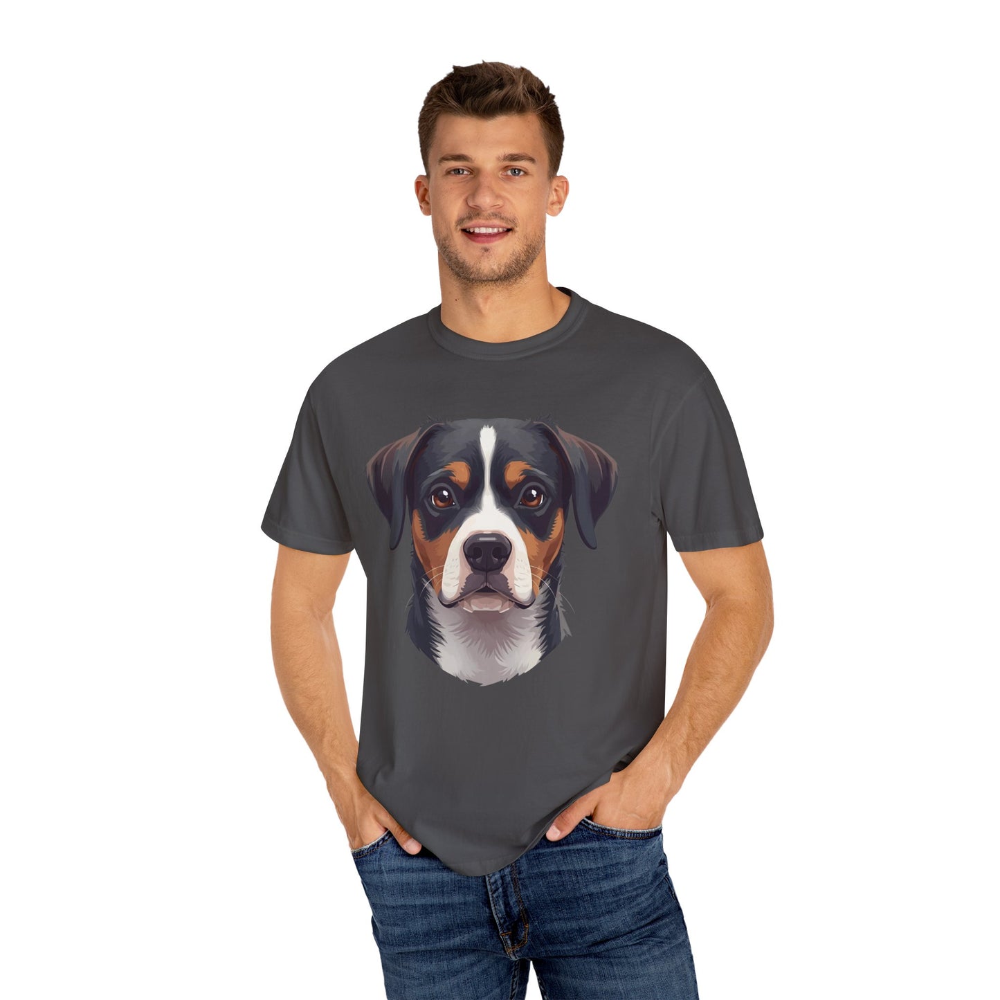 Unisex Tricolor Dog's 3D Design T-Shirt, Gift for Dog Owners, Animal Lover Apparel