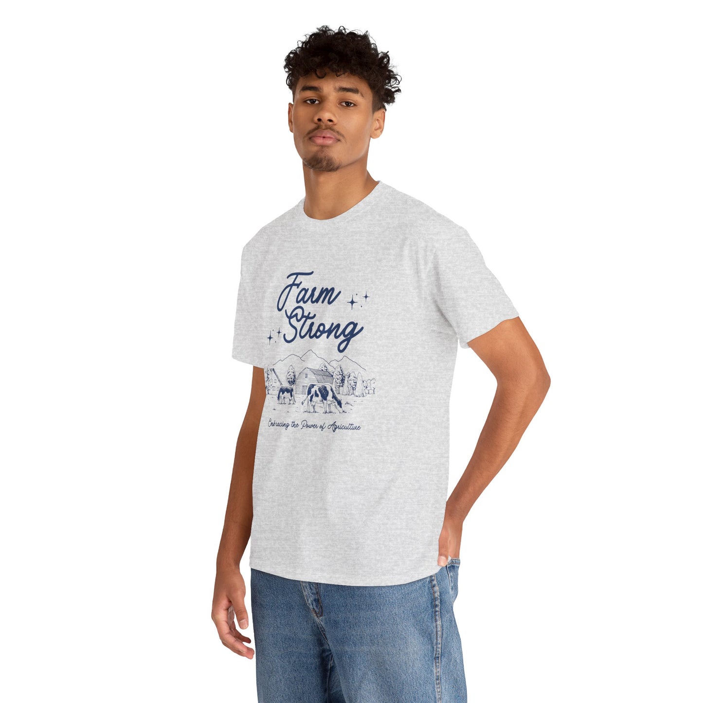 Farm Strong Unisex Cotton Tee - Embracing the Power of Agriculture, Motivational Shirt, Inspirational Tee