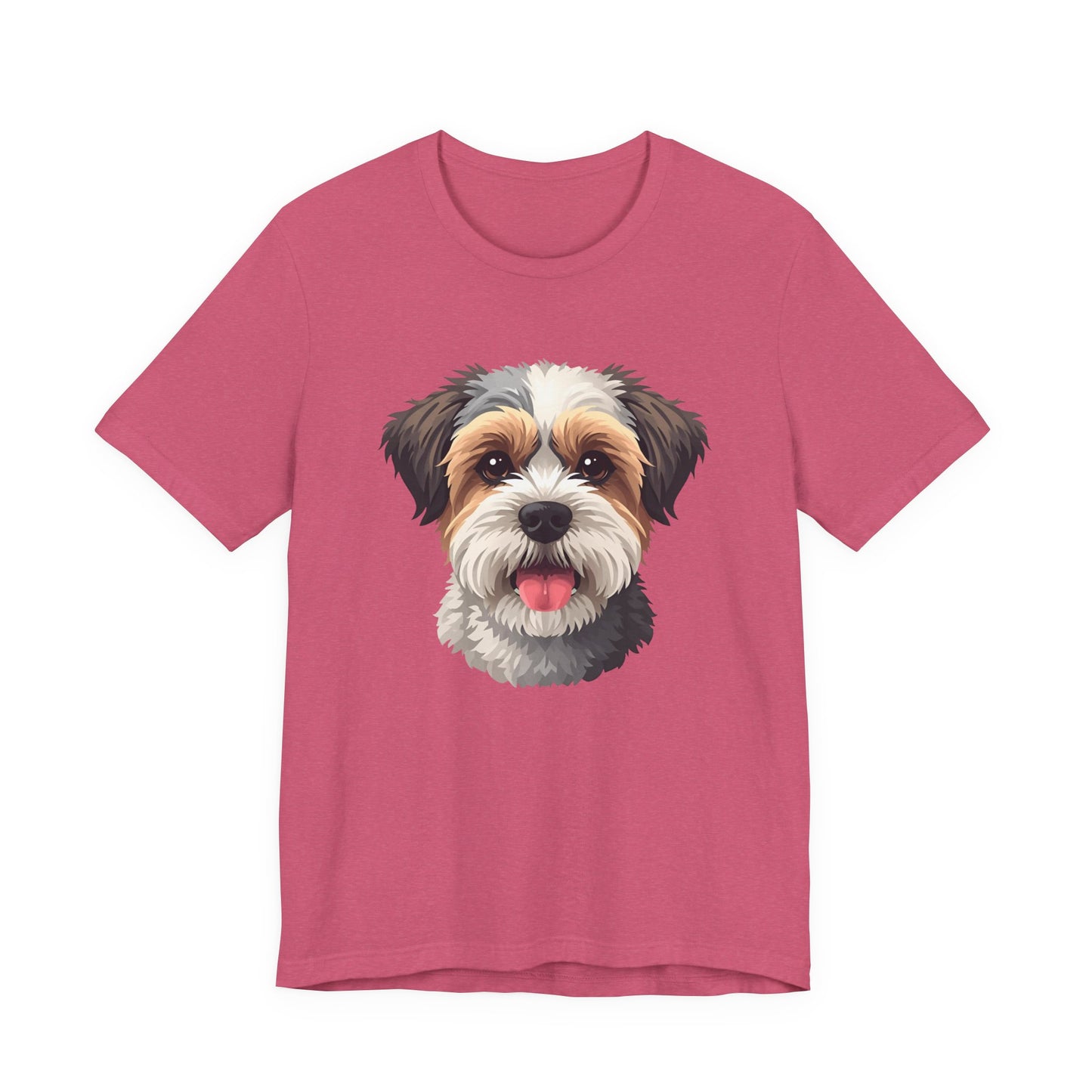 Unisex Dog Lover T-Shirt Featuring a 3D Design of Cute Fluffy Bichon Frise Mix | Gift for Dog Owners