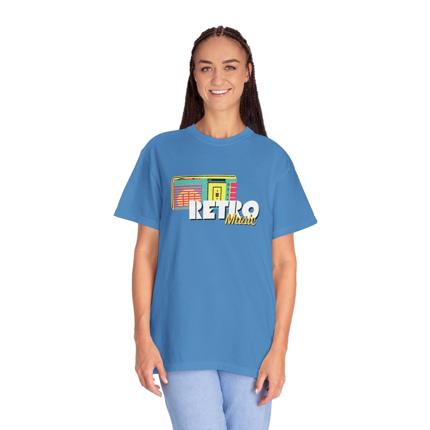 Retro Music T-Shirt, Vintage Style Tee, Unisex Garment-Dyed Shirt, Perfect for Music Lovers, Great for Festivals and Gifts