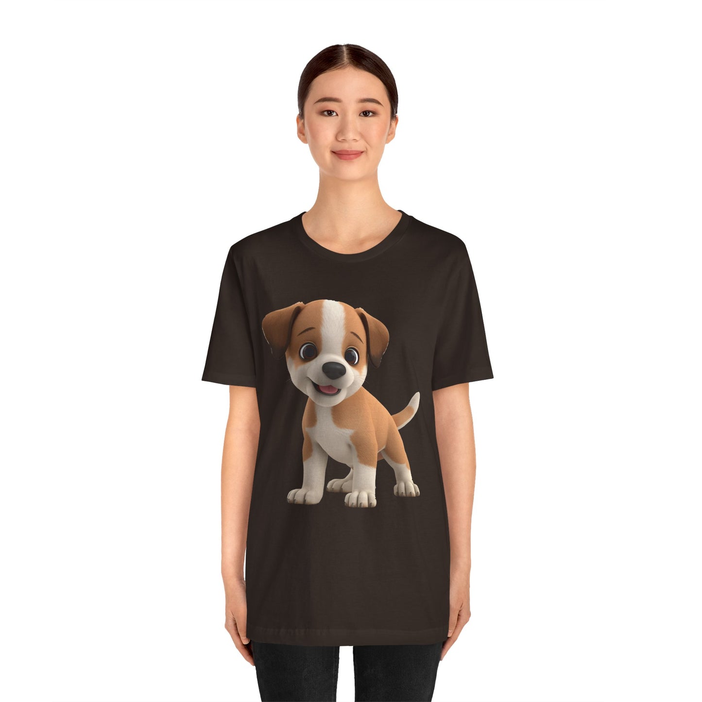 Cute Dog 3D Graphic Tee, Fun Animal Shirt, Dog Lover Gift, Playful Fashion Statement
