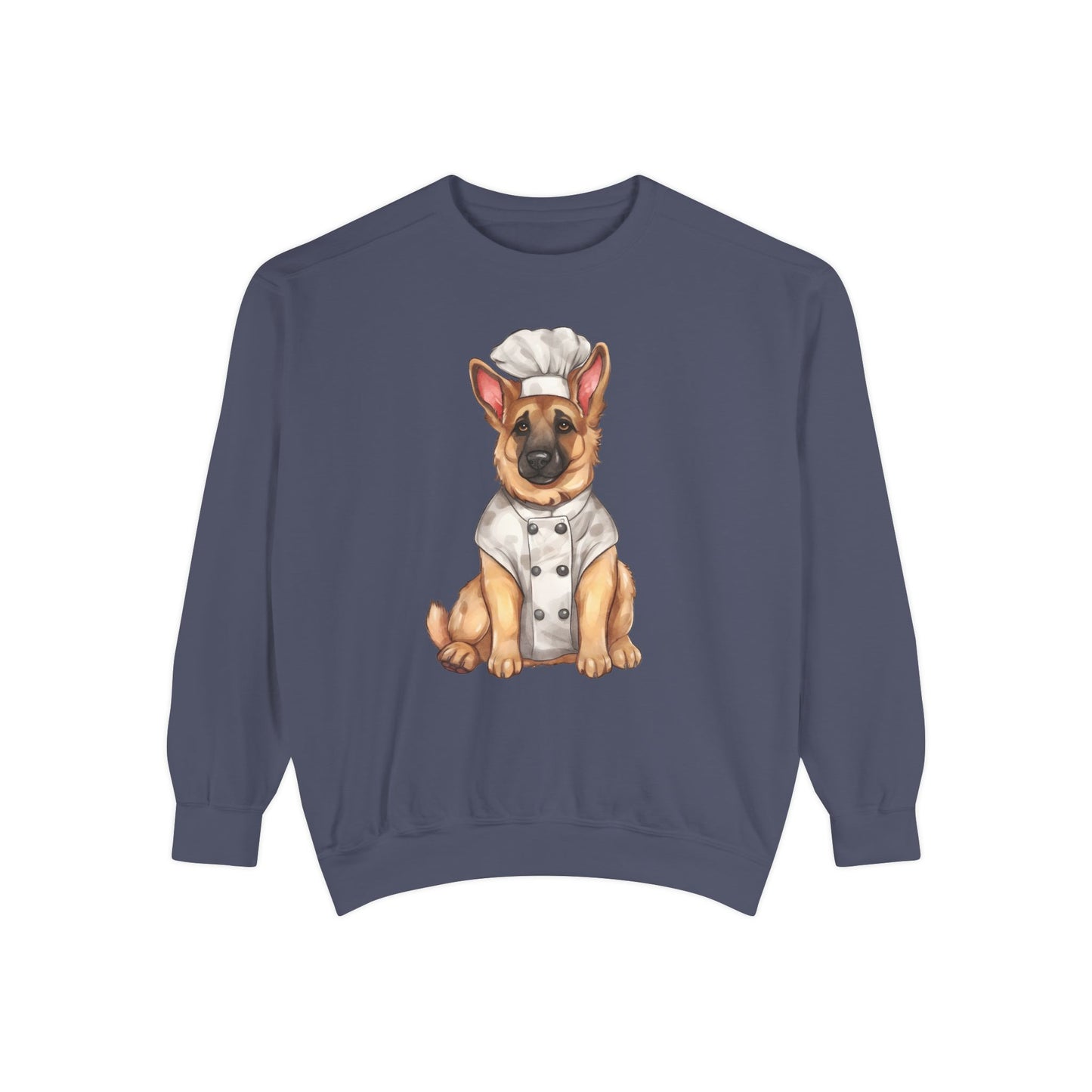 Chef German Shepherd Unisex Garment-Dyed Sweatshirt - Cute Dog Lover Gift