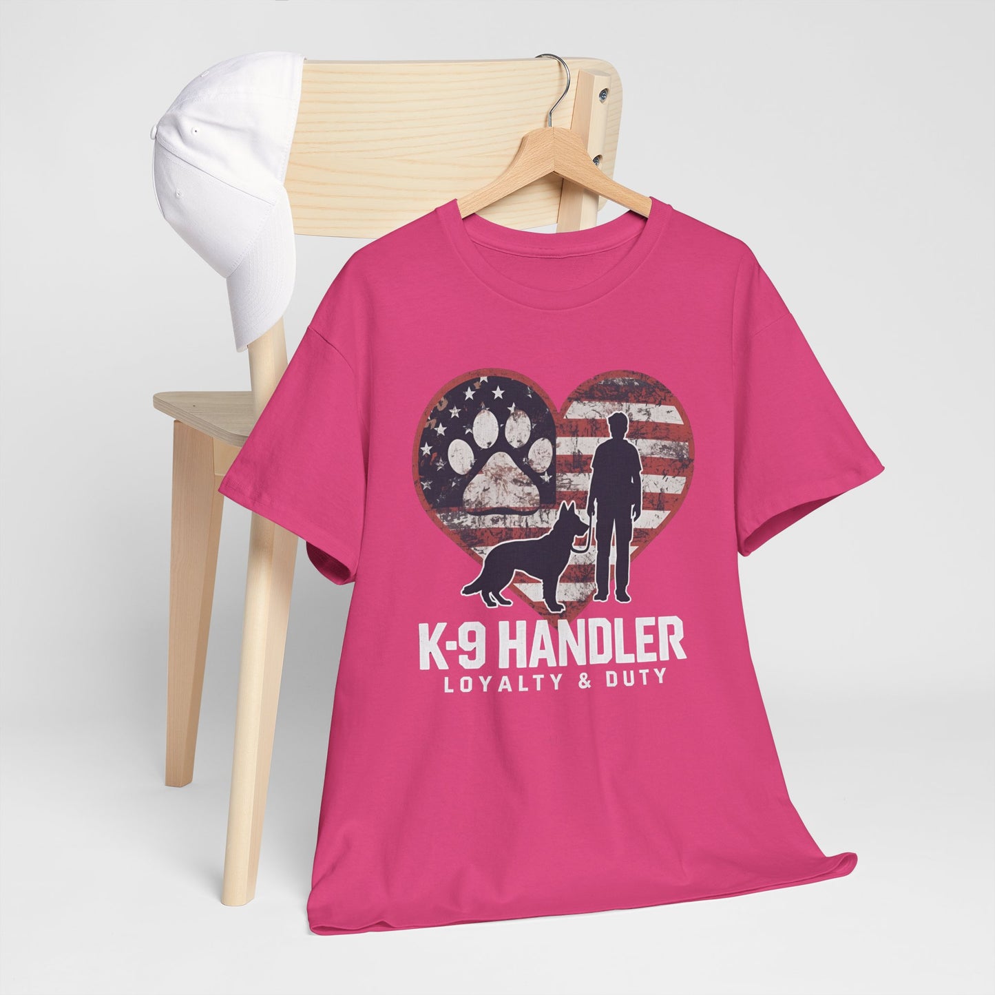 K-9 Handler Heart Tee | Loyalty & Duty T-Shirt | Dog Lover Gift, Police Support Shirt