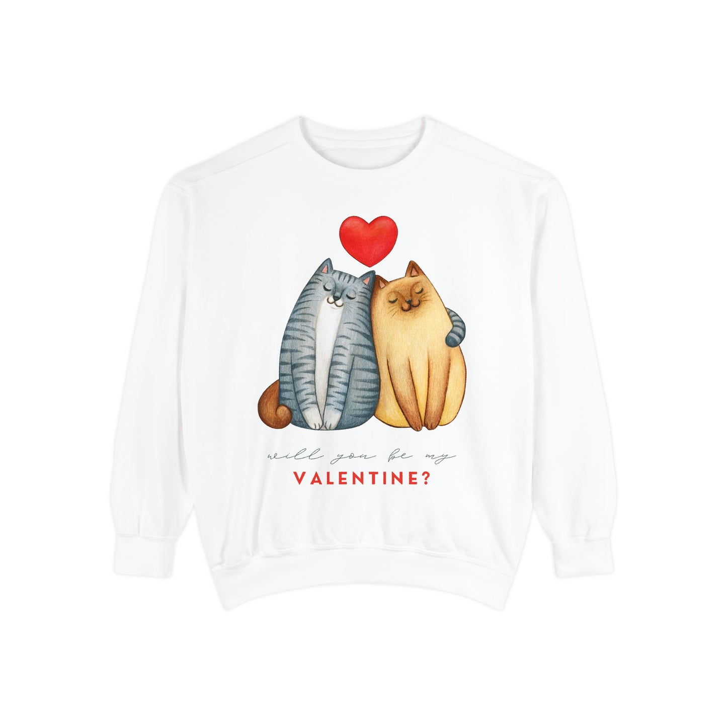Love Cats Unisex Sweatshirt - Perfect for Valentine's Day