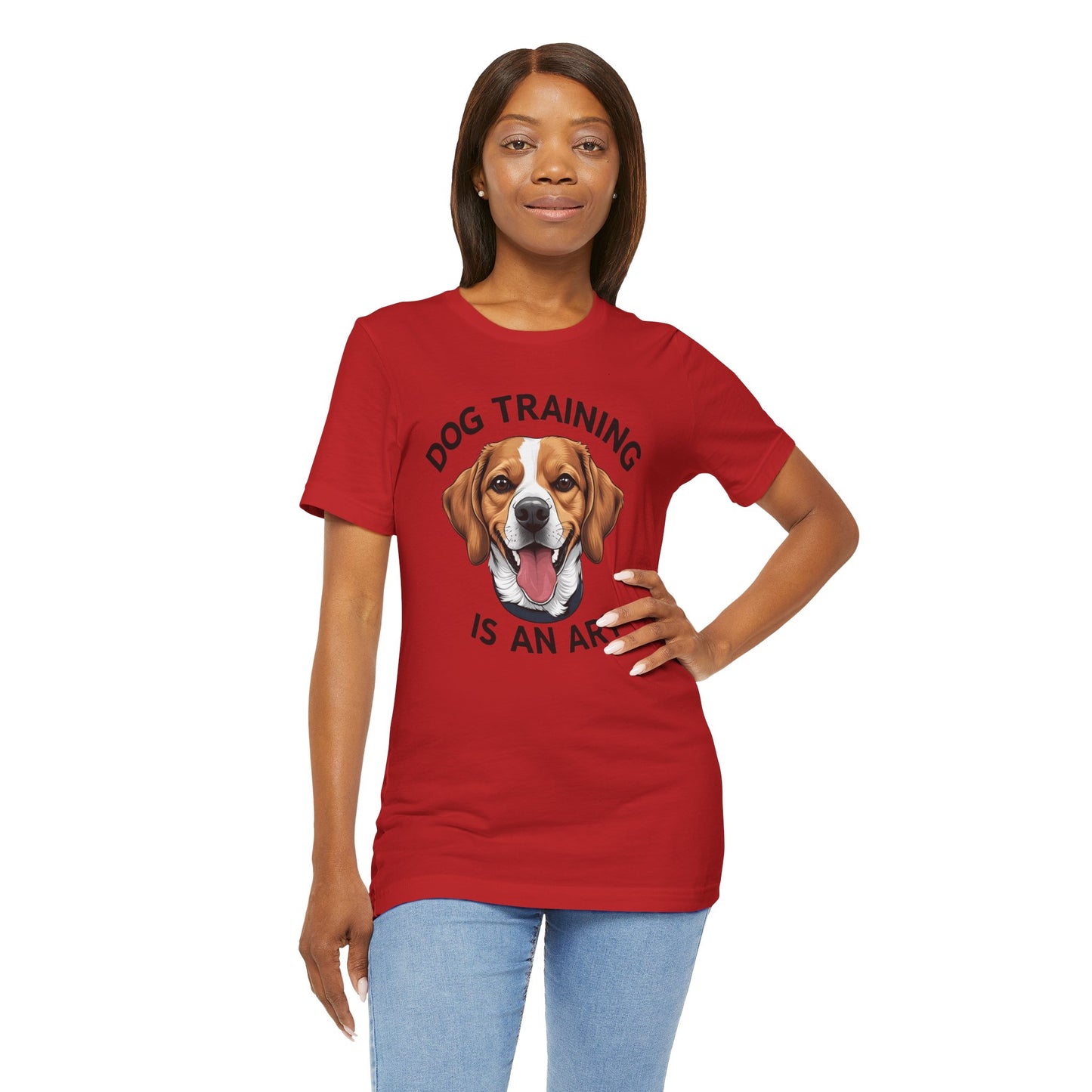 Dog Training is An Art Tee - Unisex Jersey Short Sleeve, Gift for Dog Lovers, Training T-Shirt, Dog Owner Apparel, Cute Canine Shirt