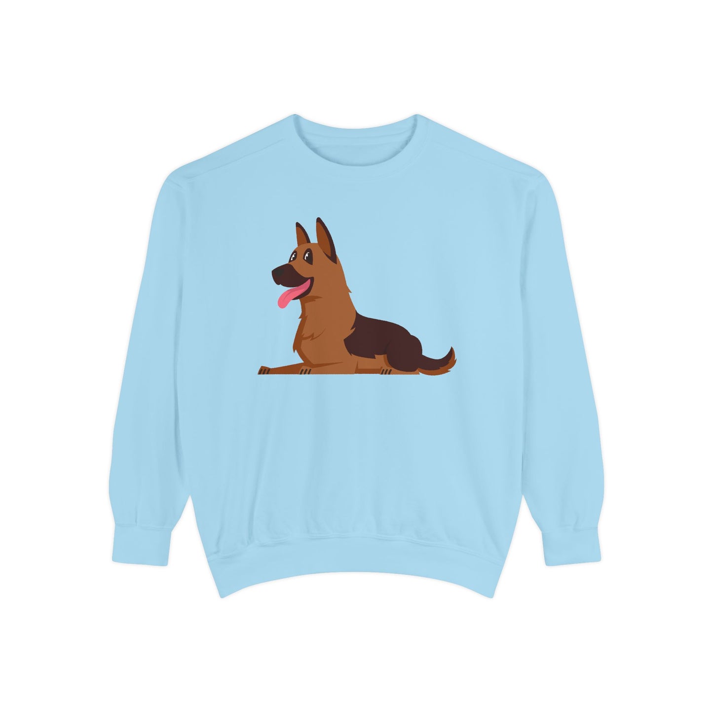 Unisex Dog Lover Hoodie With Graphic of a German Shepherd Leaving Tongue Out
