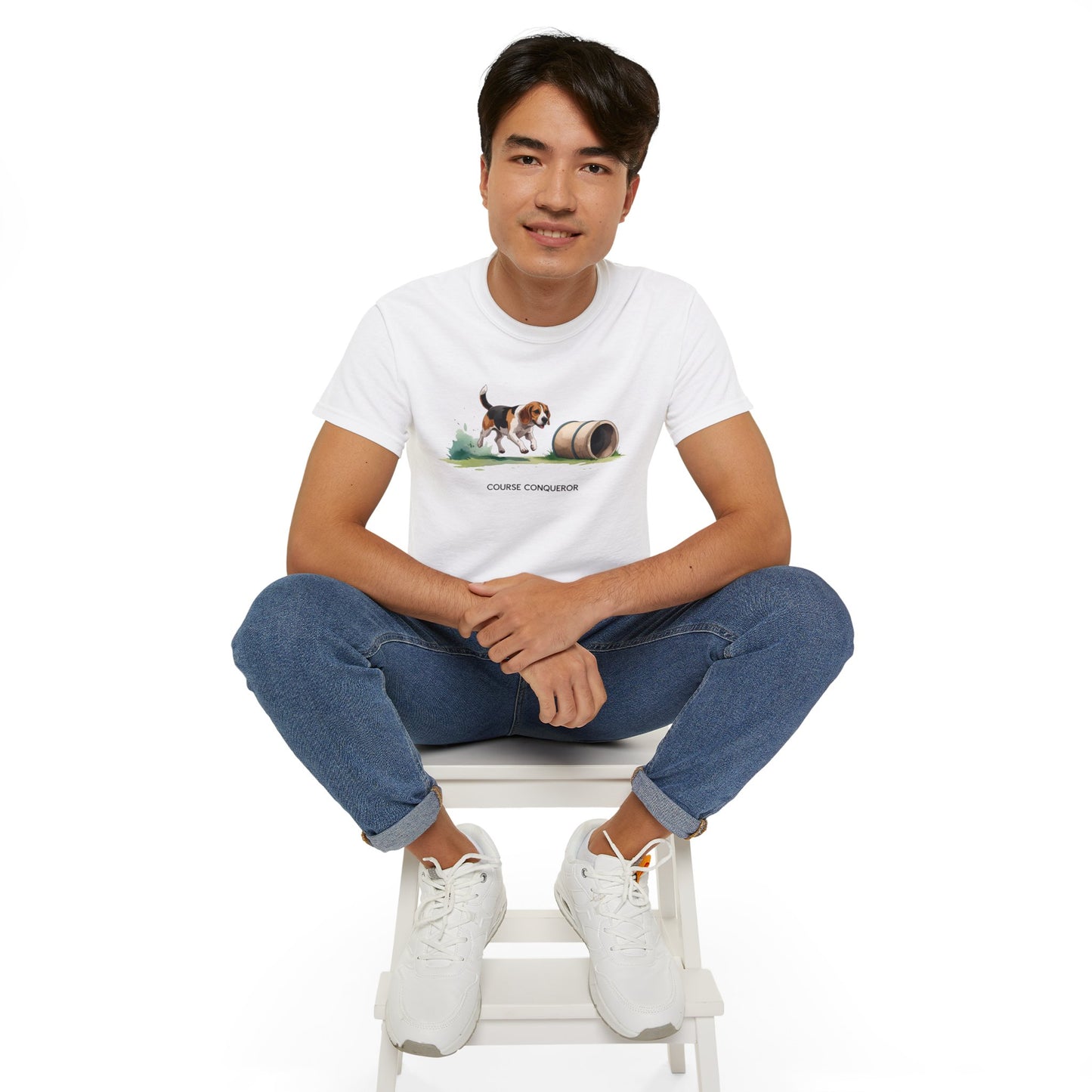 Dog Agility Tee - Course Conqueror | Beagle Graphic T-Shirt, Pet Enthusiast Gift, Animal Lover Apparel, Wearable Art for Dog Lovers