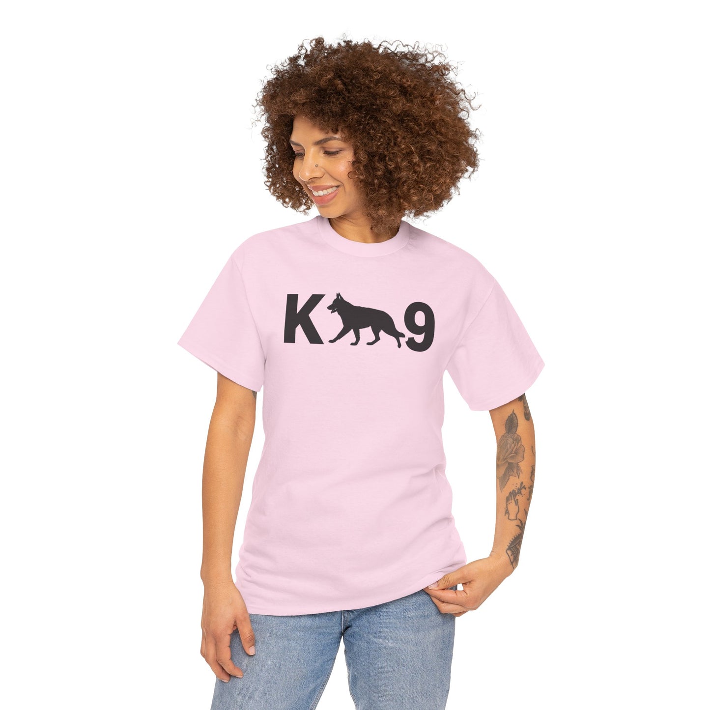 Black German Shepherd K9 Unisex Heavy Cotton Tee - Perfect for Dog Lovers, Pet Owners