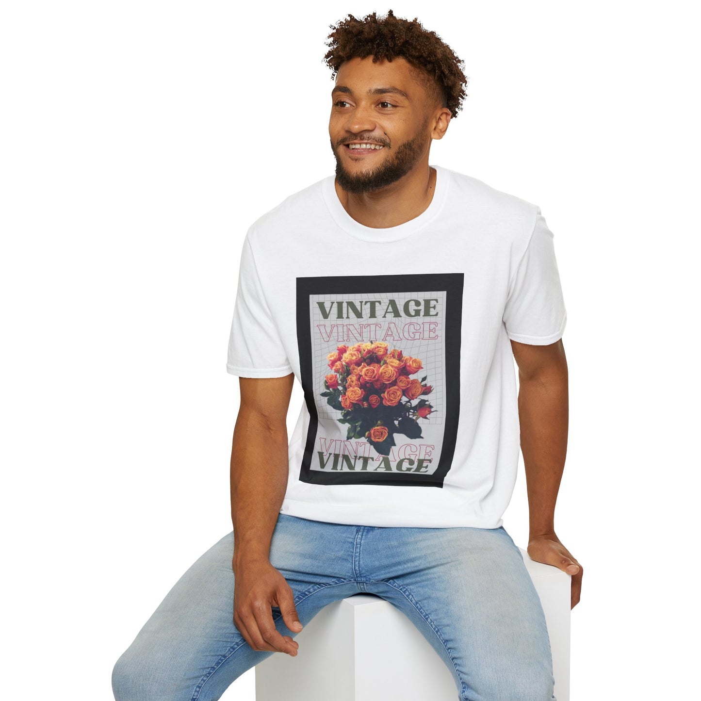 Vintage Floral Graphic Unisex T-Shirt, Retro Tee, Casual Wear, Gift for Her, Vintage Aesthetic, Flower Print Shirt
