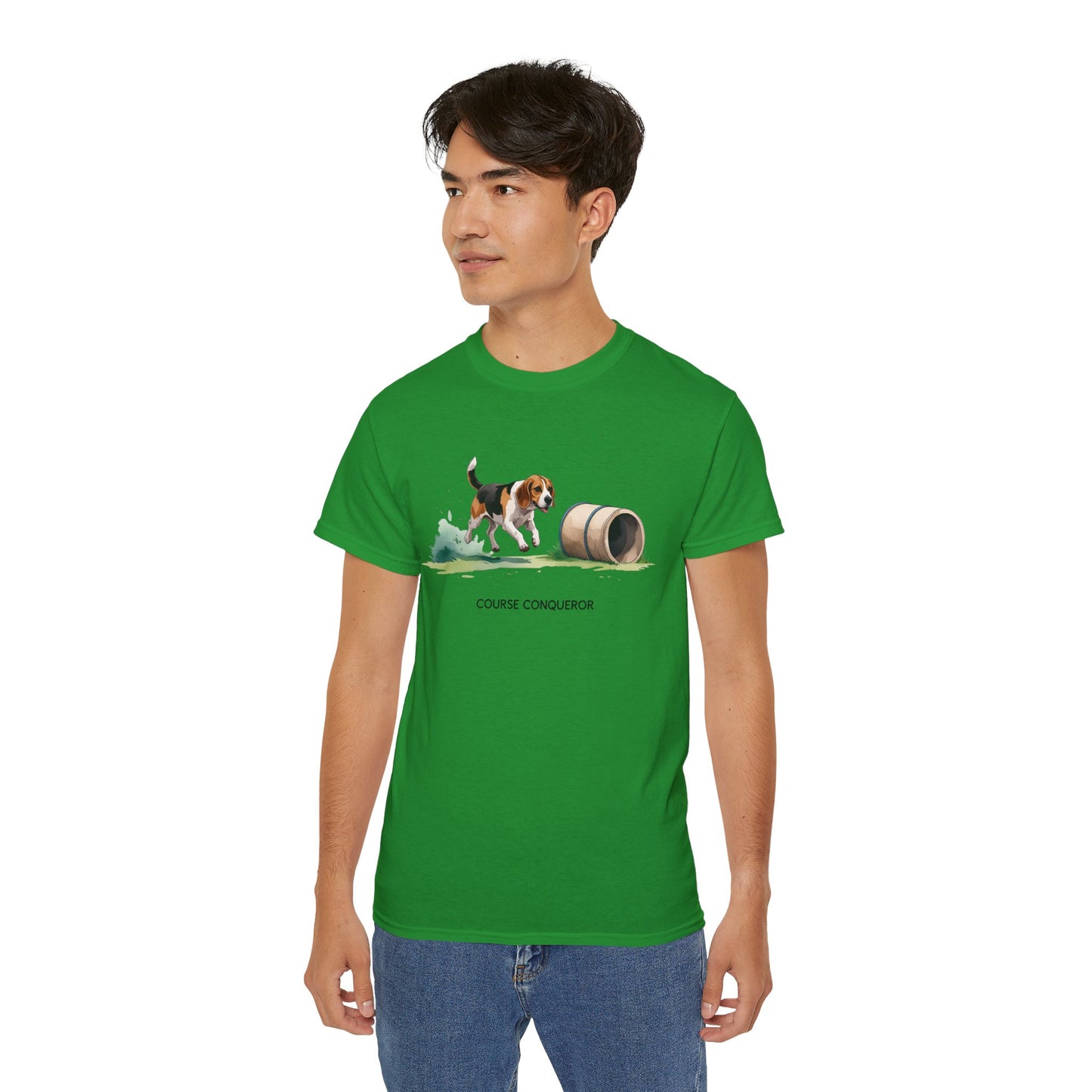 Dog Agility Tee - Course Conqueror | Beagle Graphic T-Shirt, Pet Enthusiast Gift, Animal Lover Apparel, Wearable Art for Dog Lovers