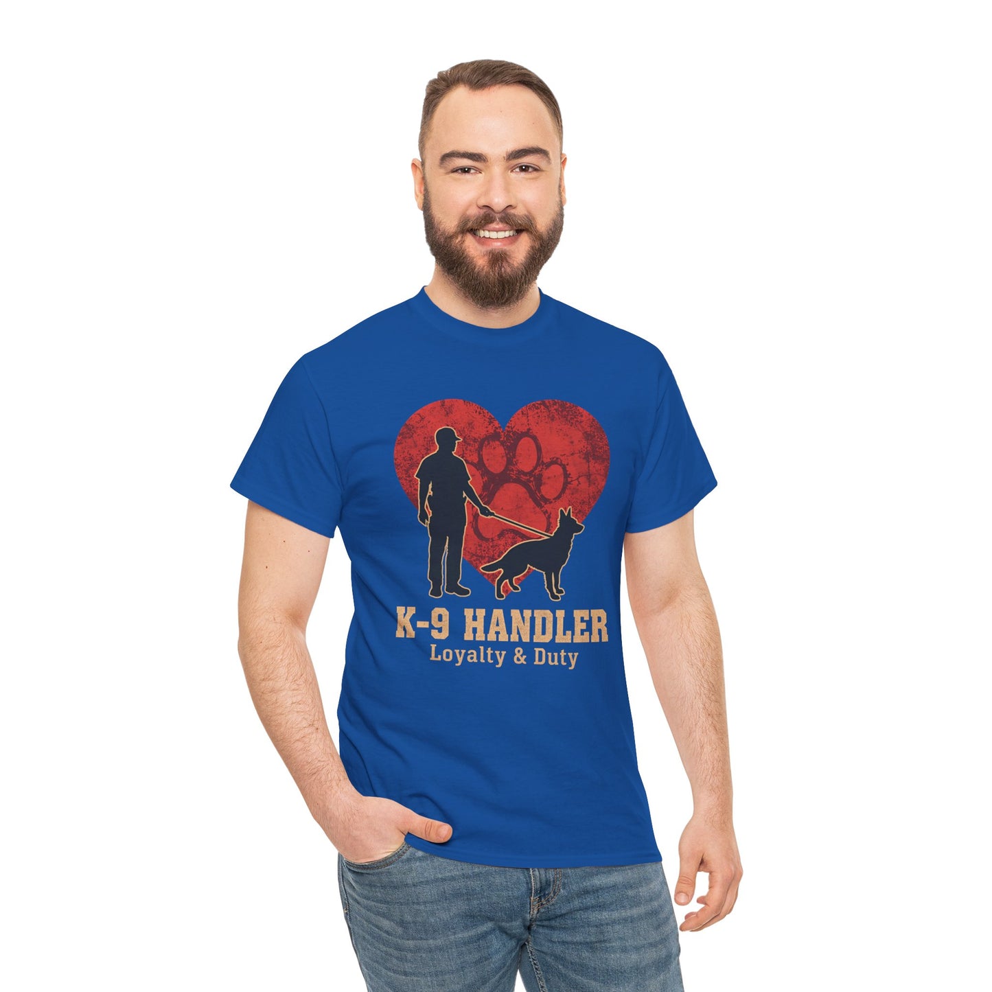 K-9 Handler Heart Tee - Loyalty & Duty, Dog Lover Gift, Pet Owner Apparel