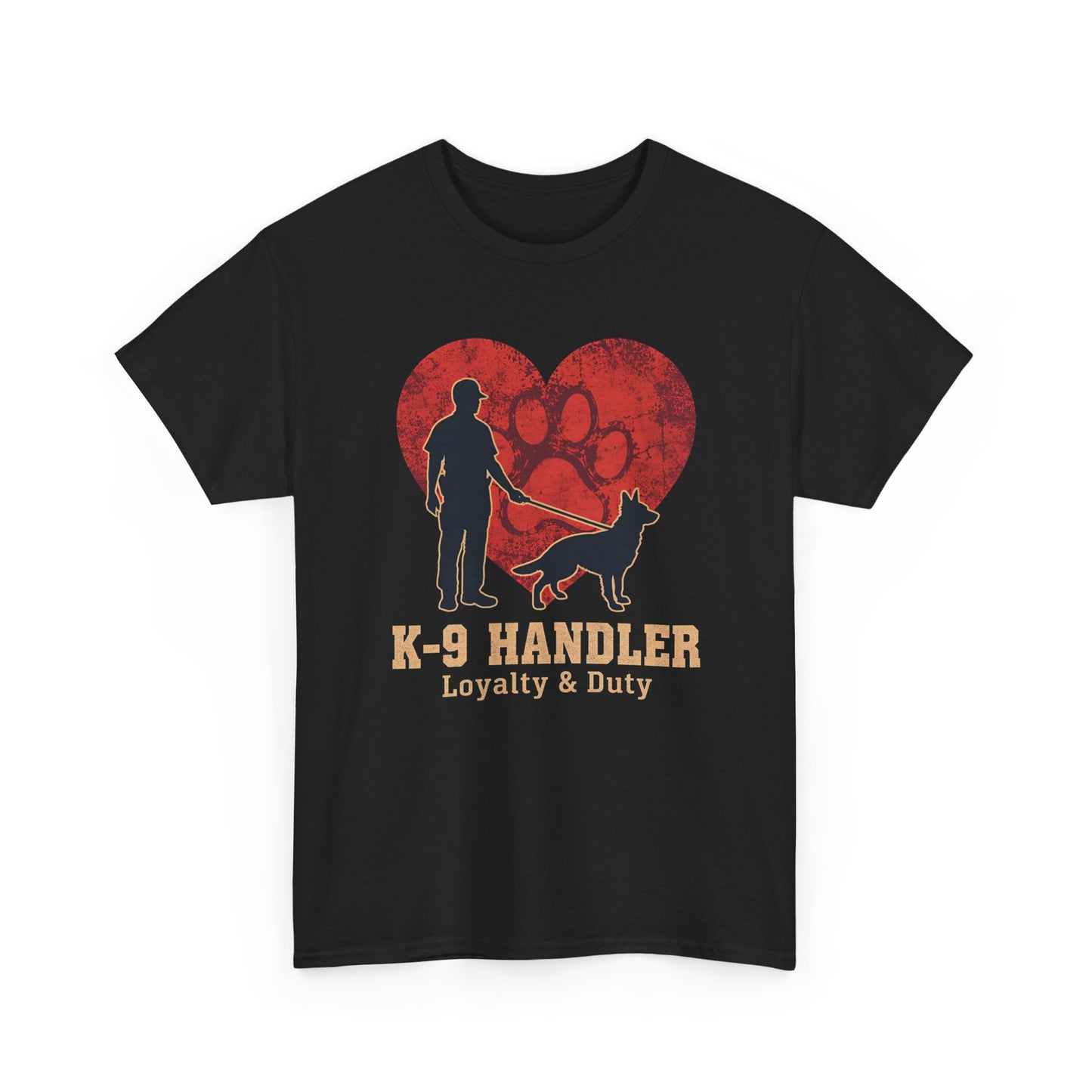 K-9 Handler Heart Tee - Loyalty & Duty, Dog Lover Gift, Pet Owner Apparel