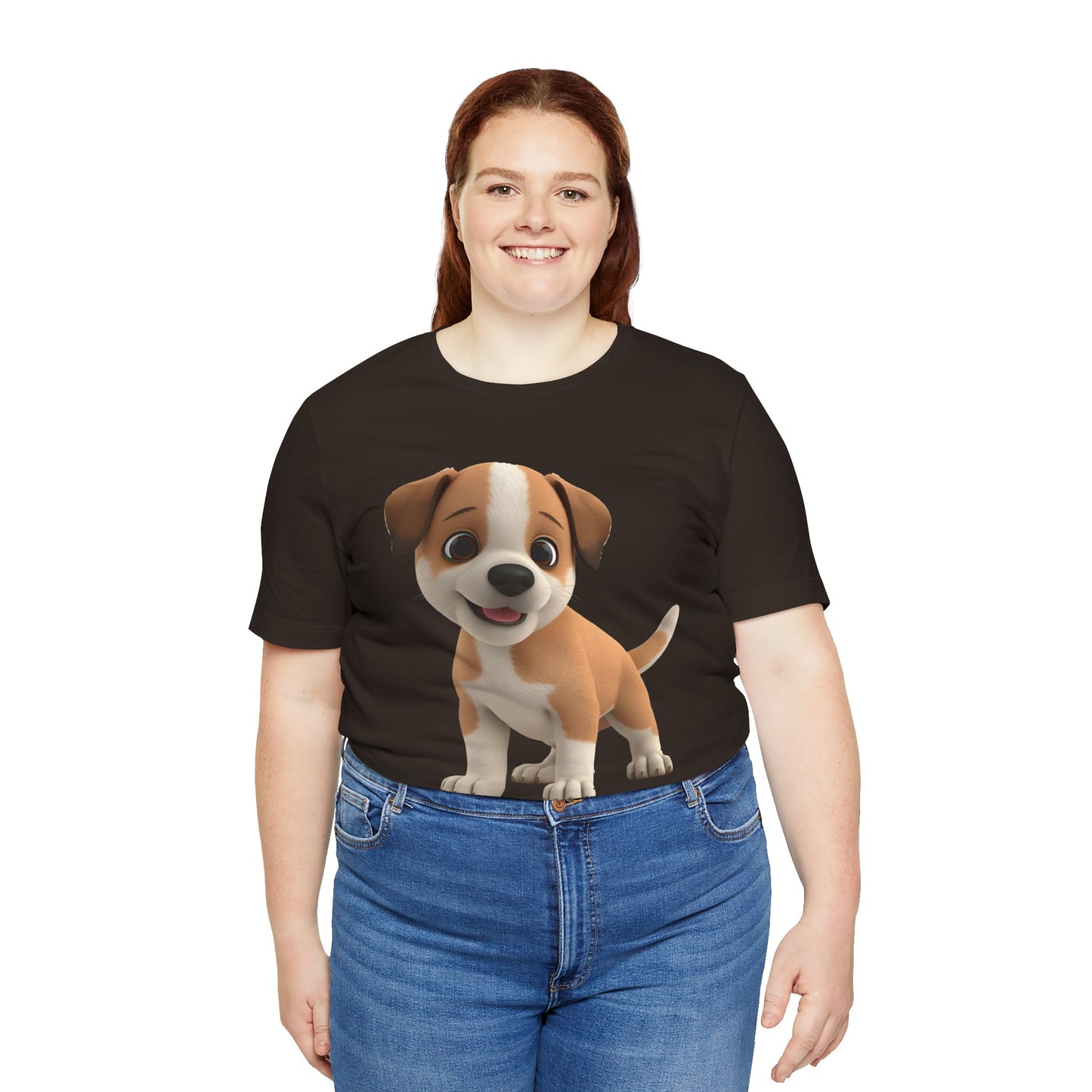 Cute Dog 3D Graphic Tee, Fun Animal Shirt, Dog Lover Gift, Playful Fashion Statement