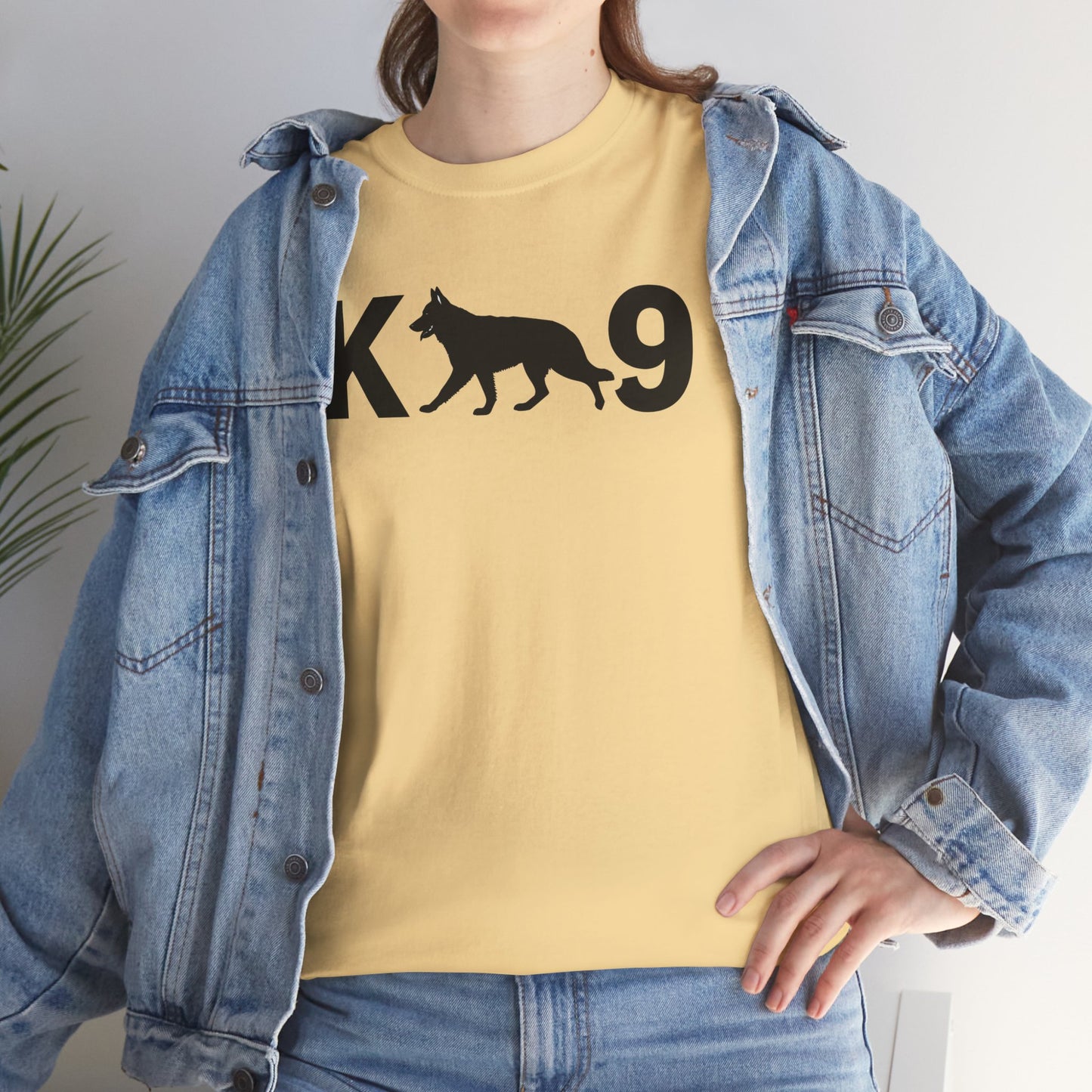 Black German Shepherd K9 Unisex Heavy Cotton Tee - Perfect for Dog Lovers, Pet Owners