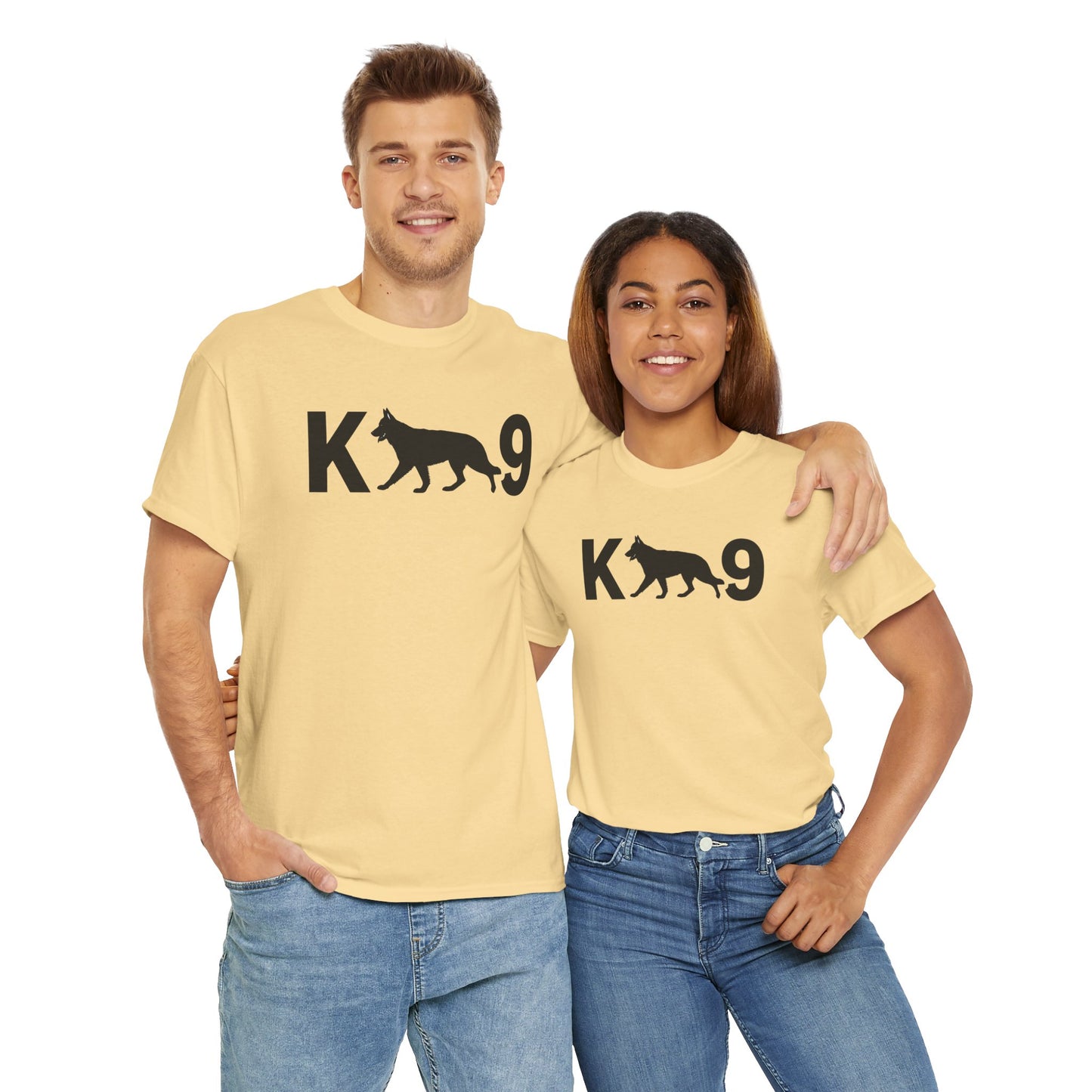 Black German Shepherd K9 Unisex Heavy Cotton Tee - Perfect for Dog Lovers, Pet Owners