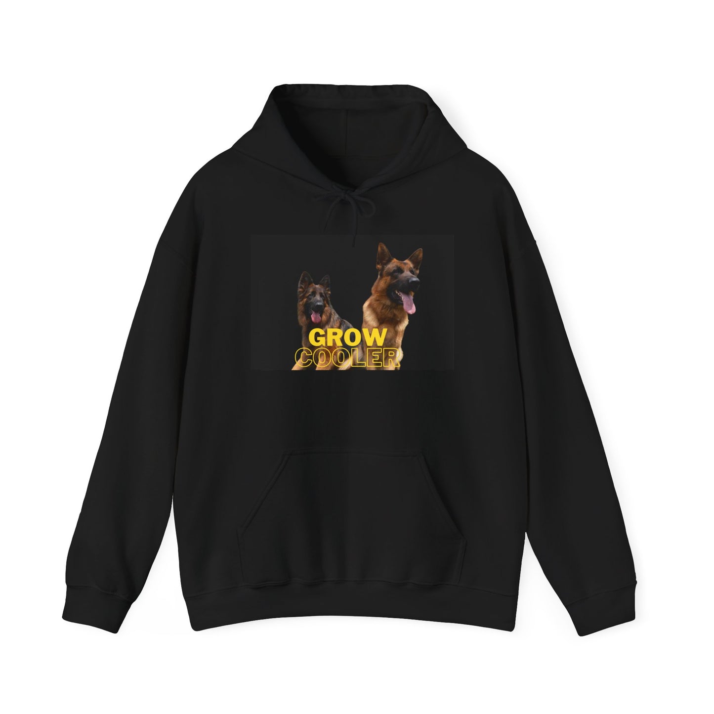 Unisex Dog Lover Hoodie With Two German Shepherds and Caption Grow Cooler