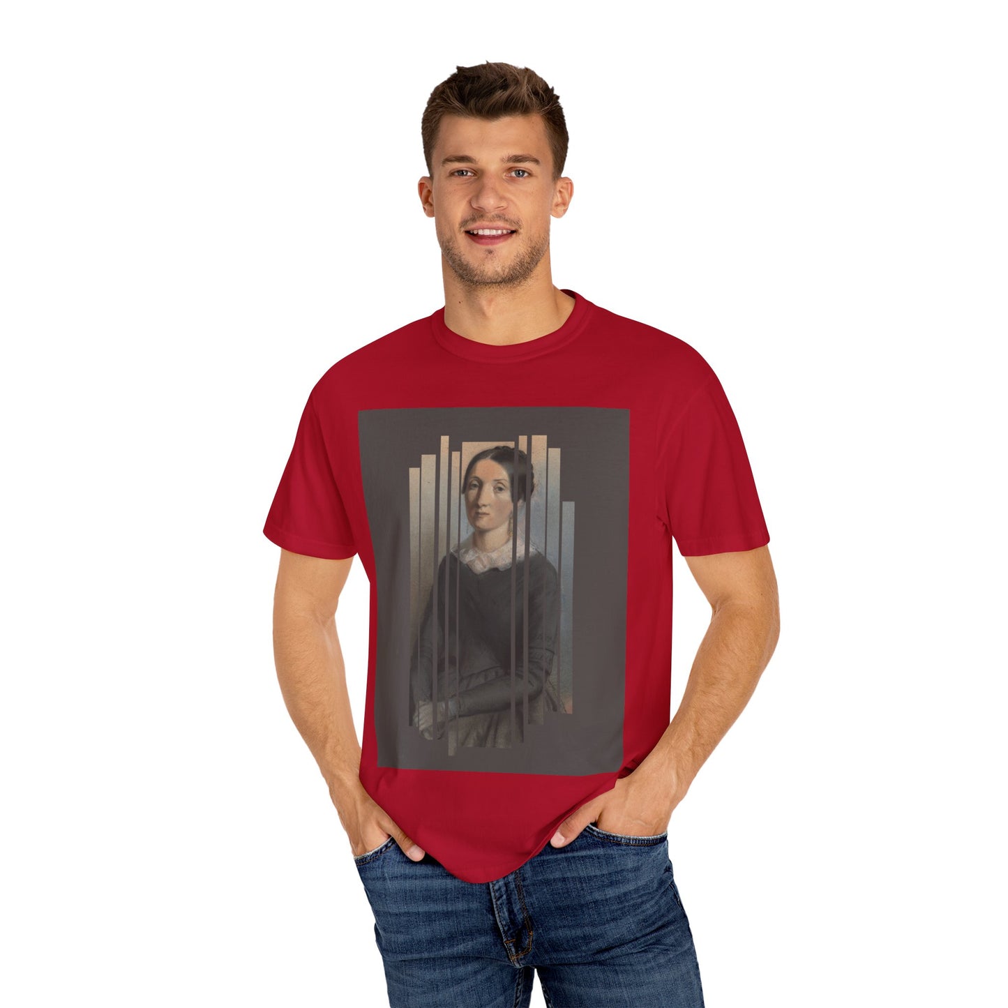 Vintage Aesthetic Art Tee, Unisex Garment-Dyed T-shirt with Artistic Design, Casual Wear, Gift for Art Lovers, Trendy Graphic Shirt