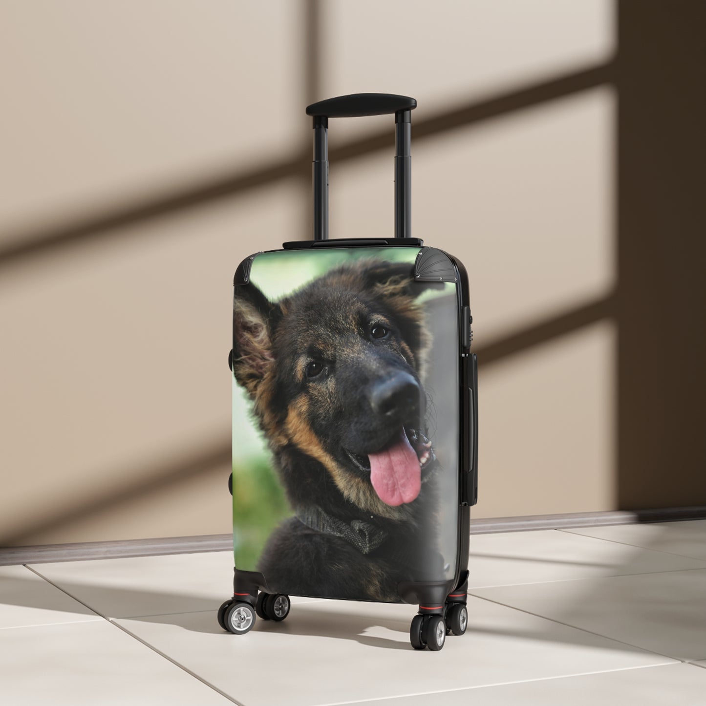 Personalized Dog Photo Suitcase - Cute German Shepherd Puppy