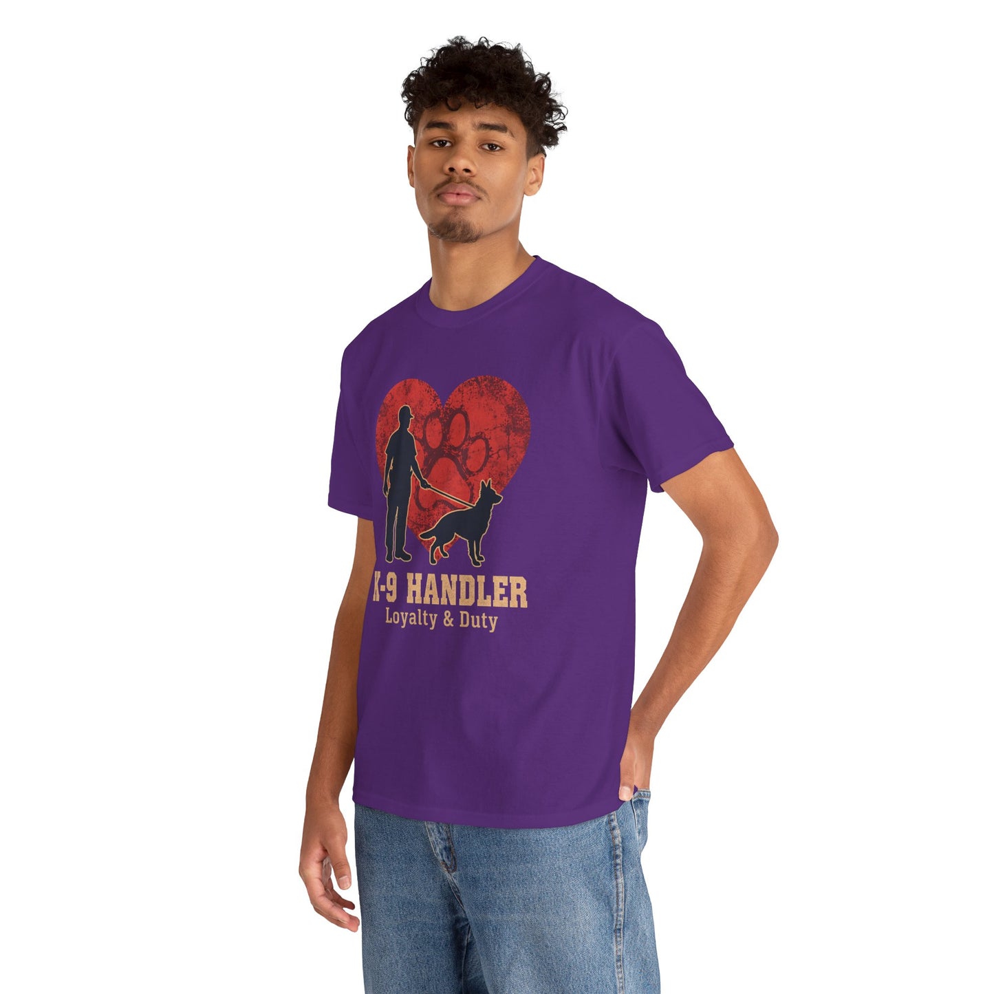 K-9 Handler Heart Tee - Loyalty & Duty, Dog Lover Gift, Pet Owner Apparel