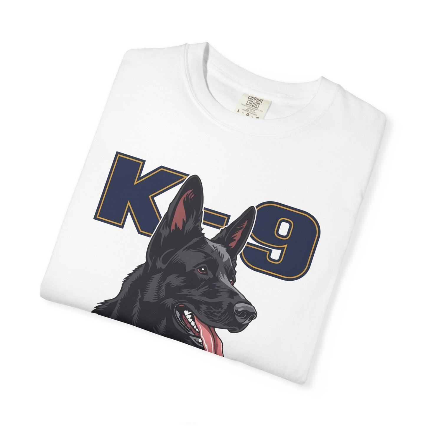Black German Shepherd K-9 Handler T-Shirt, Garment-Dyed Unisex Tee for Dog Lovers