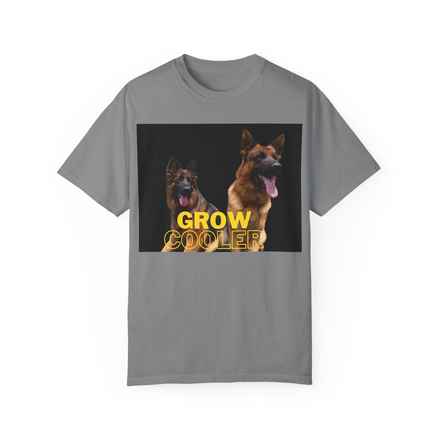 Unisex Dog Lover T-Shirt With Two German Shepherds and Caption Grow Cooler