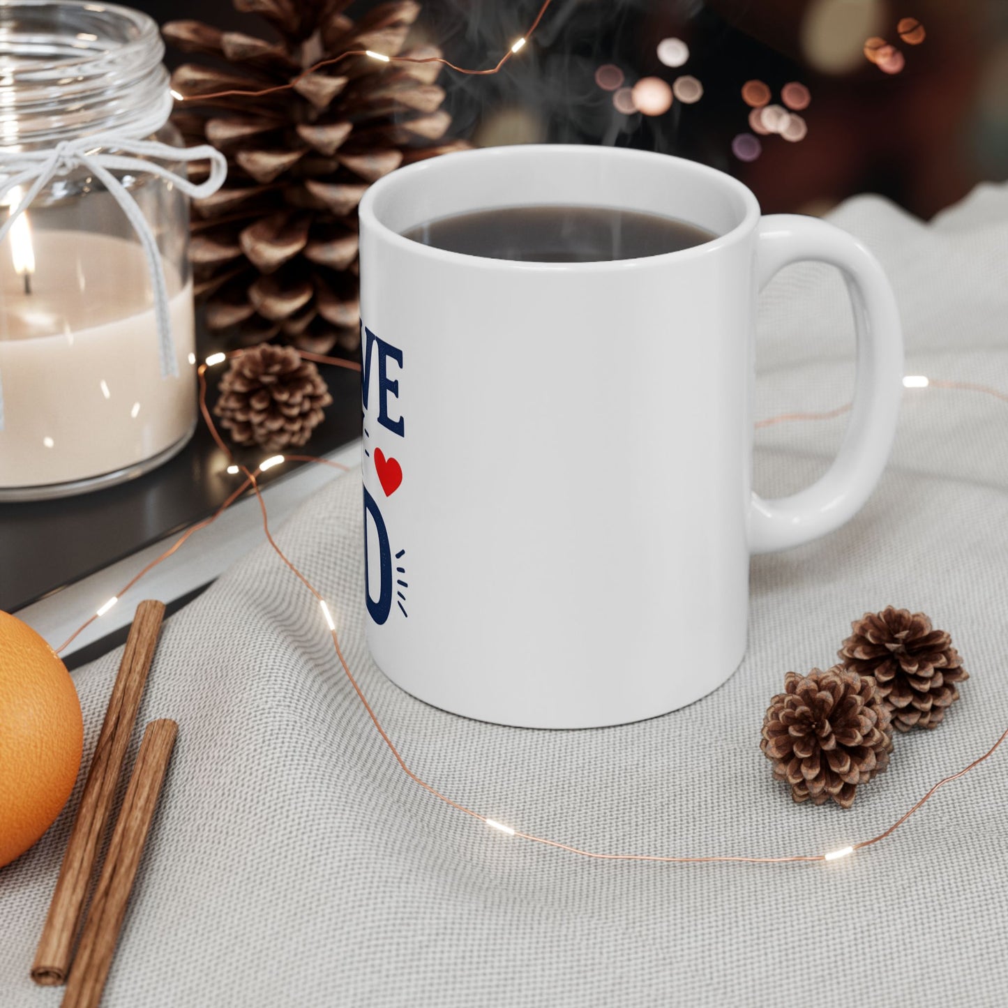 I Love My Dad Ceramic Mug - Perfect Gift for Father's Day, Birthday, Dad's Coffee Mug, Cute Dad Mug, Gifts for Him