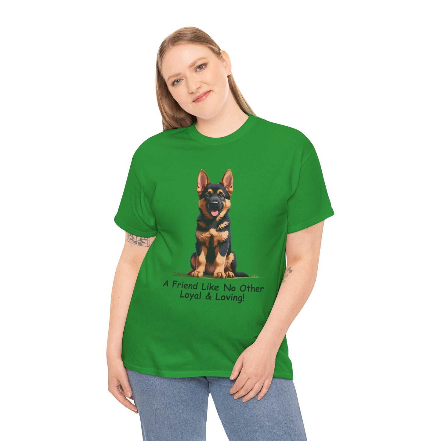 Adorable German Shepherd Puppy Lover Tee: A Friend Like No Other, Dog Owner Gift, Dog Mom Shirt, Gifts for Animal Lovers, Unisex Cotton T-shirt