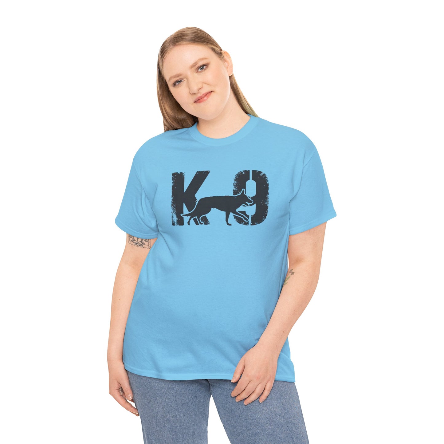 K-9 Dog Lover's Unisex Heavy Cotton Tee | T-Shirt for K-9 Handler | Dog Between K and 9 Design