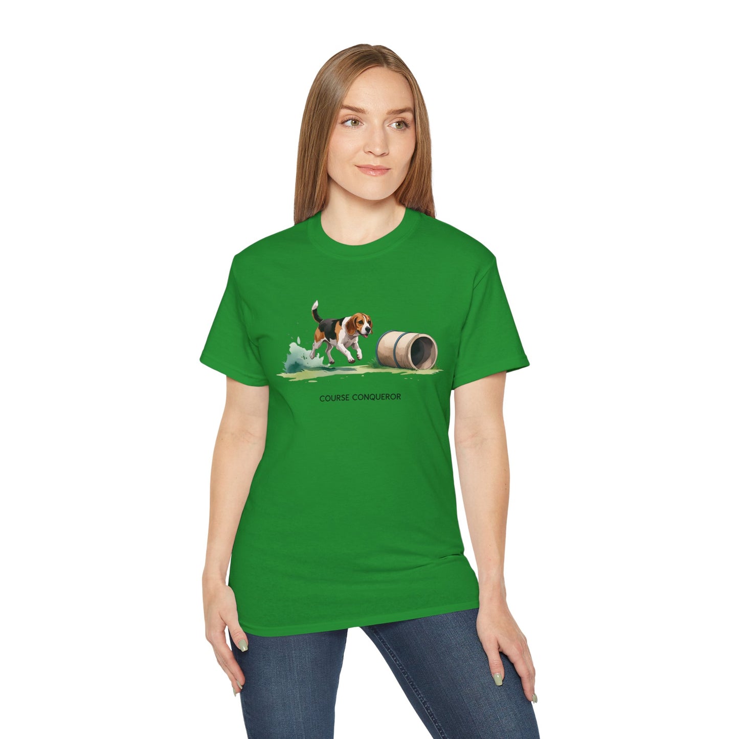 Dog Agility Tee - Course Conqueror | Beagle Graphic T-Shirt, Pet Enthusiast Gift, Animal Lover Apparel, Wearable Art for Dog Lovers