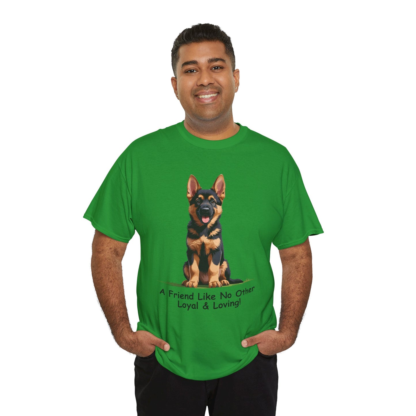 Adorable German Shepherd Puppy Lover Tee: A Friend Like No Other, Dog Owner Gift, Dog Mom Shirt, Gifts for Animal Lovers, Unisex Cotton T-shirt