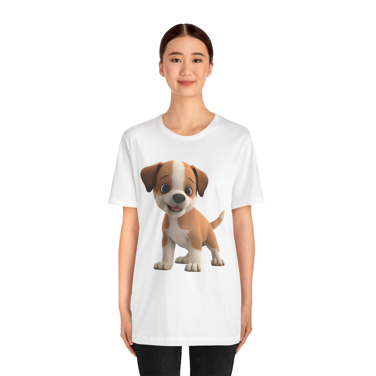Cute Dog 3D Graphic Tee, Fun Animal Shirt, Dog Lover Gift, Playful Fashion Statement