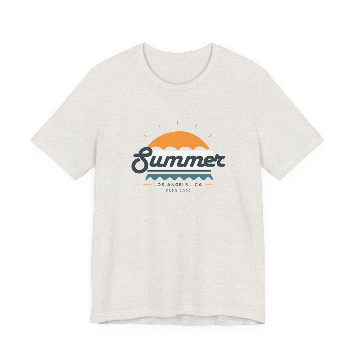 Summer Vibes Unisex Jersey Short Sleeve Tee, Beach Shirt, Casual Summer Wear, Gift for Friends, Coastal Adventure Top, LA Style Tee