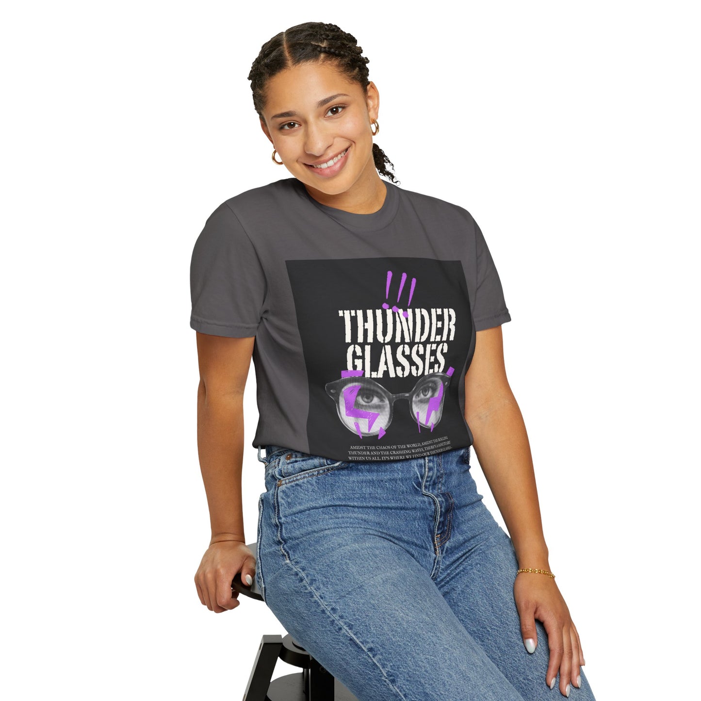 Thunder Glasses Unisex T-Shirt | Retro Graphic Tee for Music Lovers, Gift for Birthdays, Festivals, Unisex Style, Casual Wear